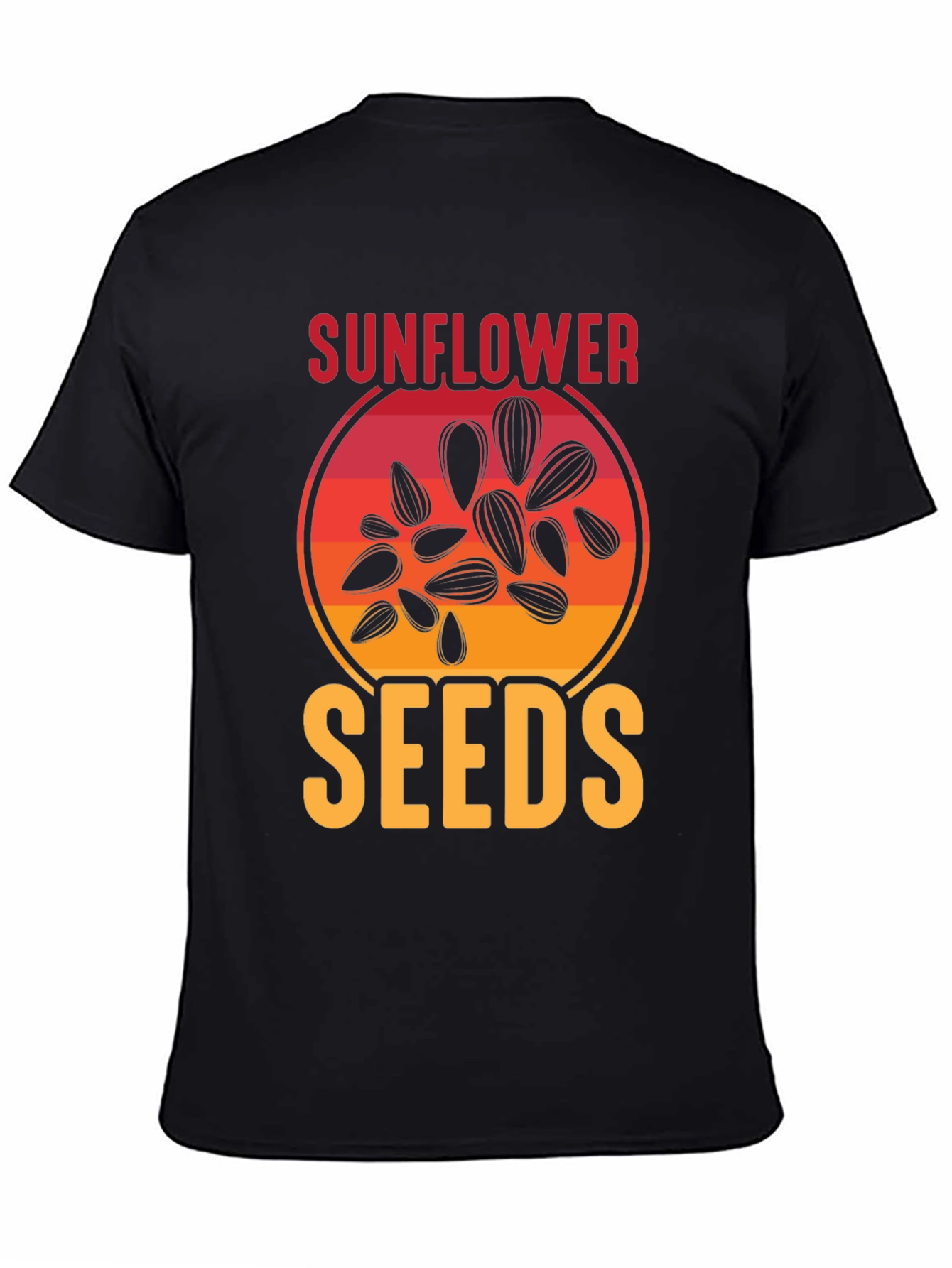 Sunflower Seeds Graphic Tee - Unisex Black T-Shirt