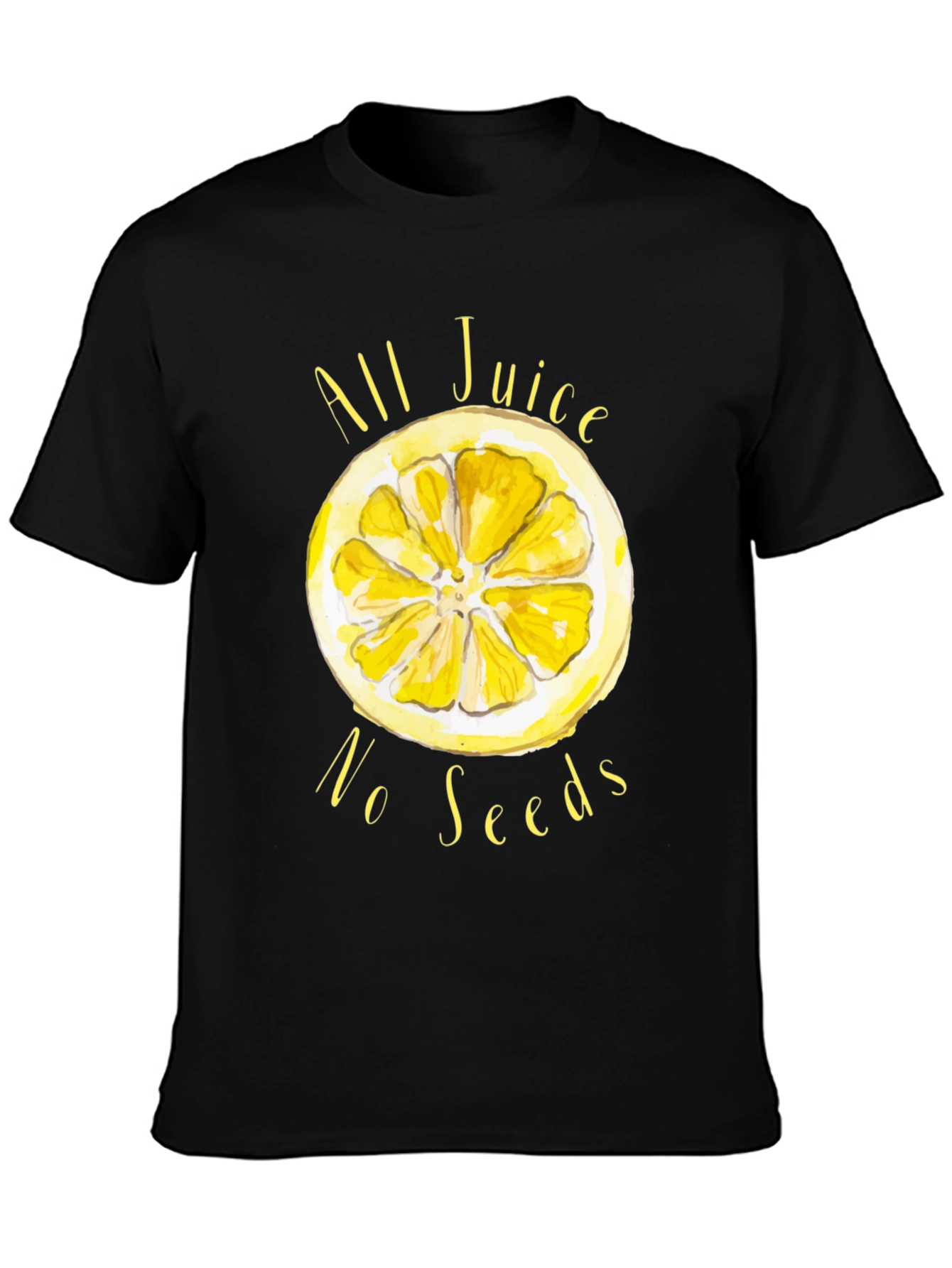 All Juice No Seeds Black Graphic Tee