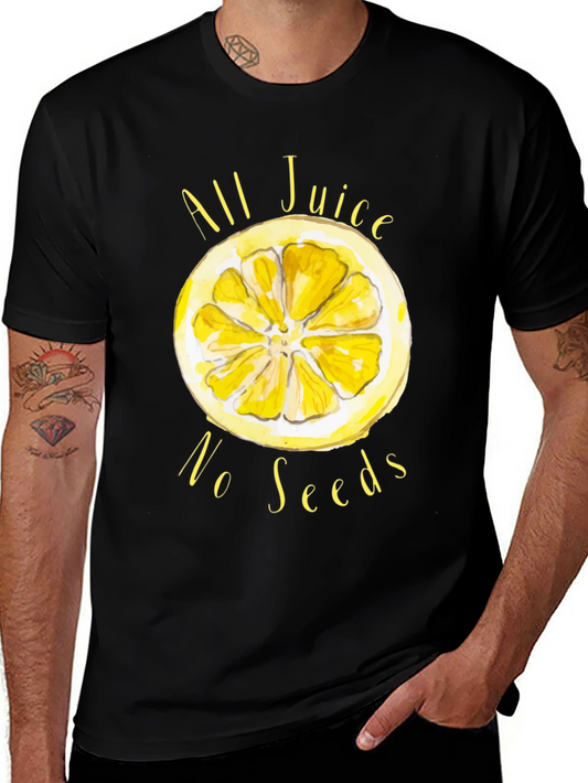 All Juice No Seeds Black Graphic Tee