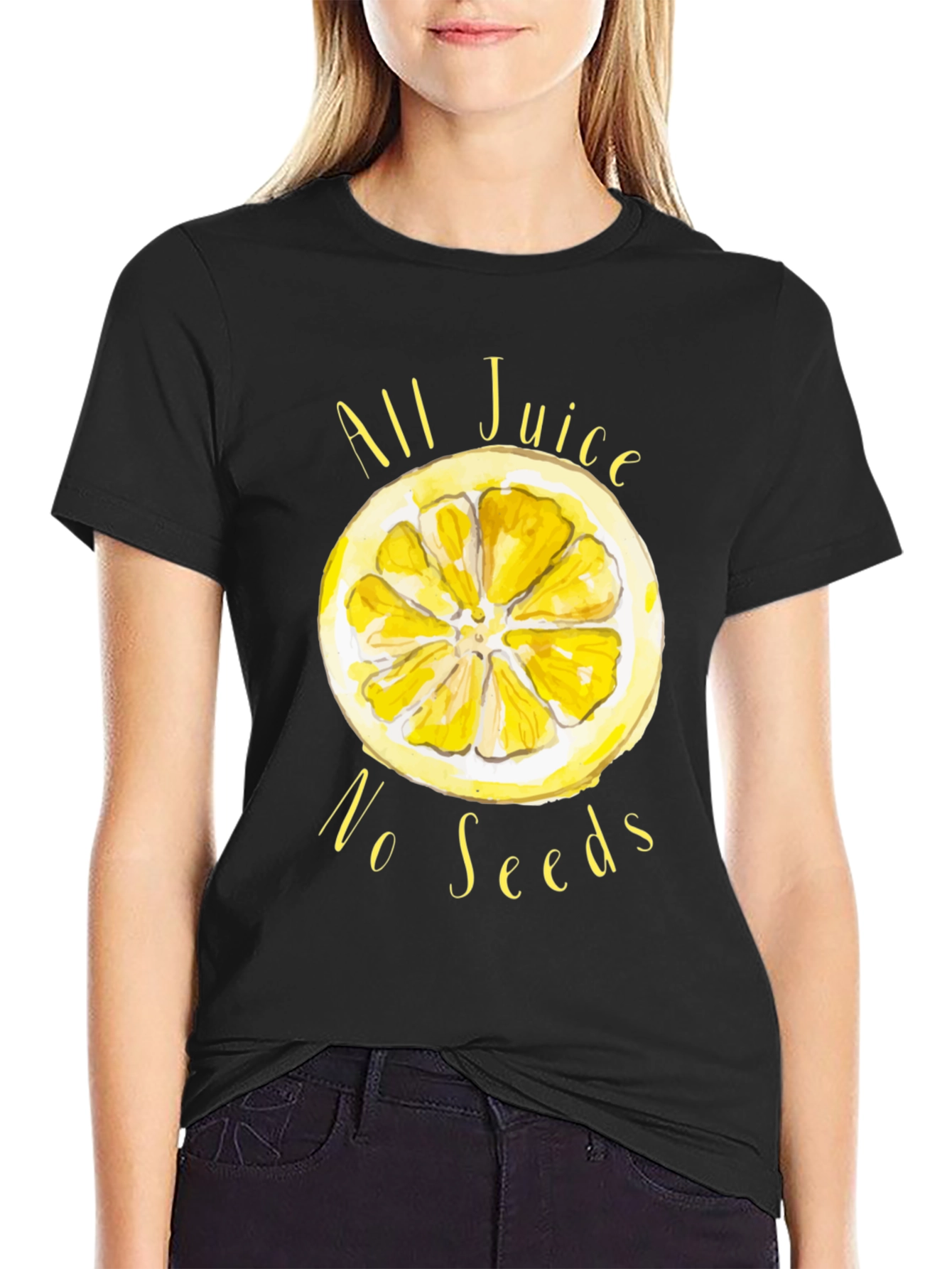 All Juice No Seeds Black Graphic Tee