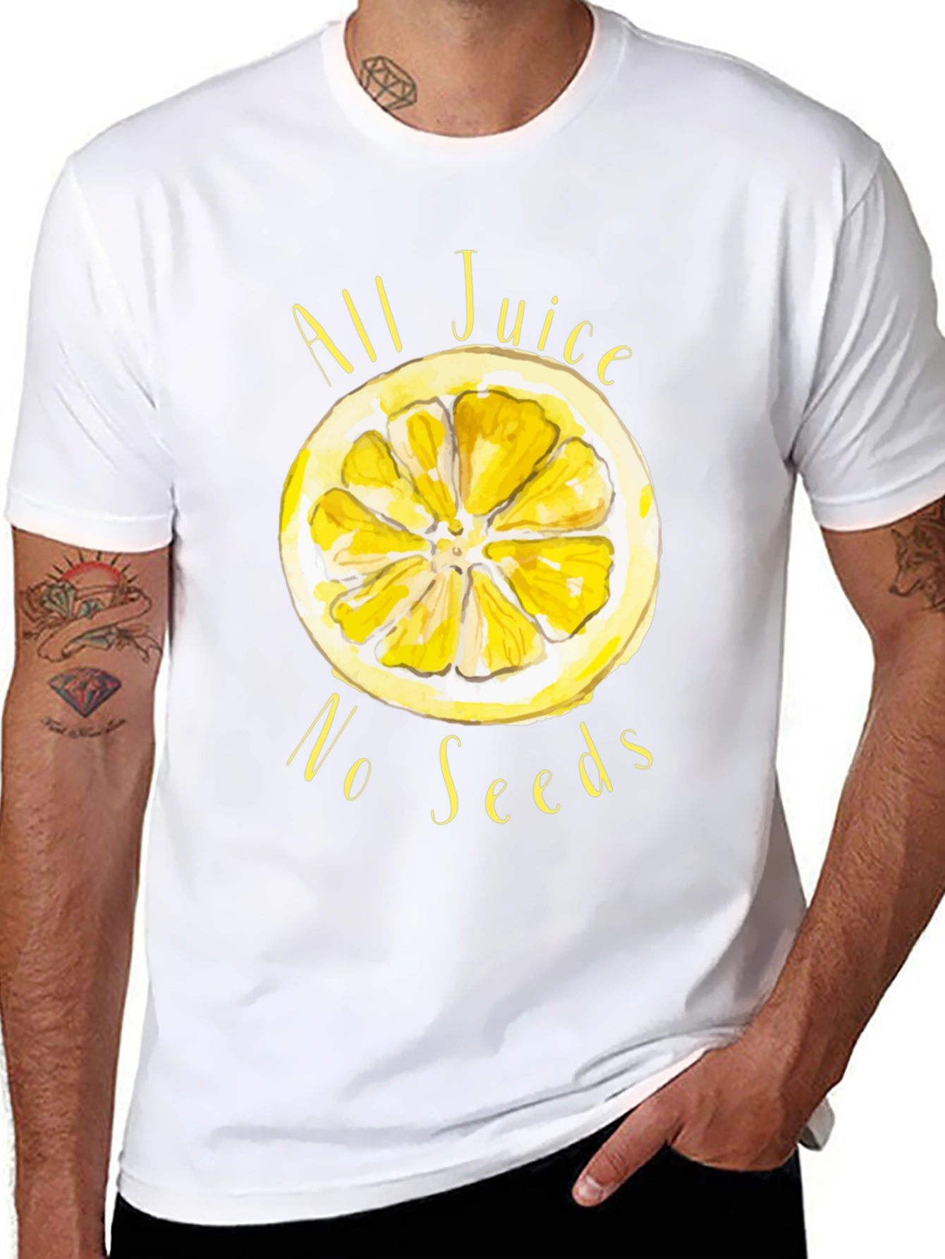 All Juice No Seeds Black Graphic Tee