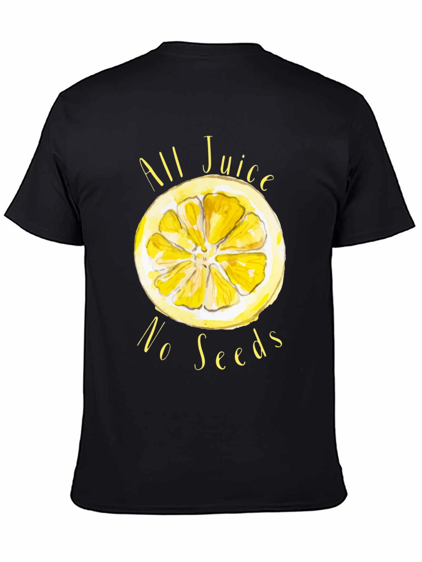 All Juice No Seeds Black Graphic Tee