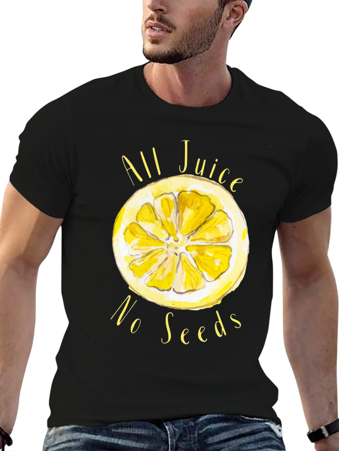 All Juice No Seeds Black Graphic Tee