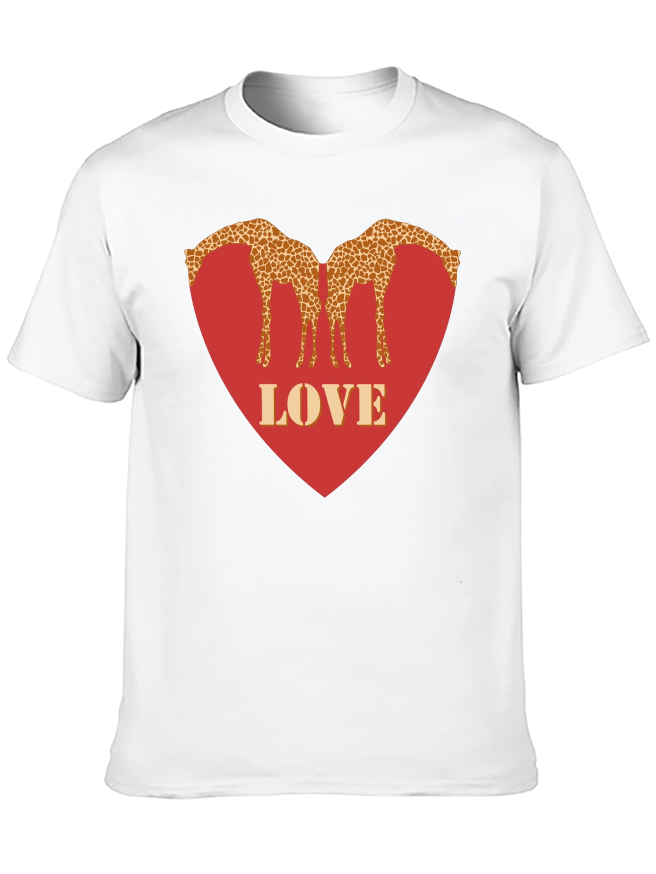 Giraffe Love Heart T-Shirt