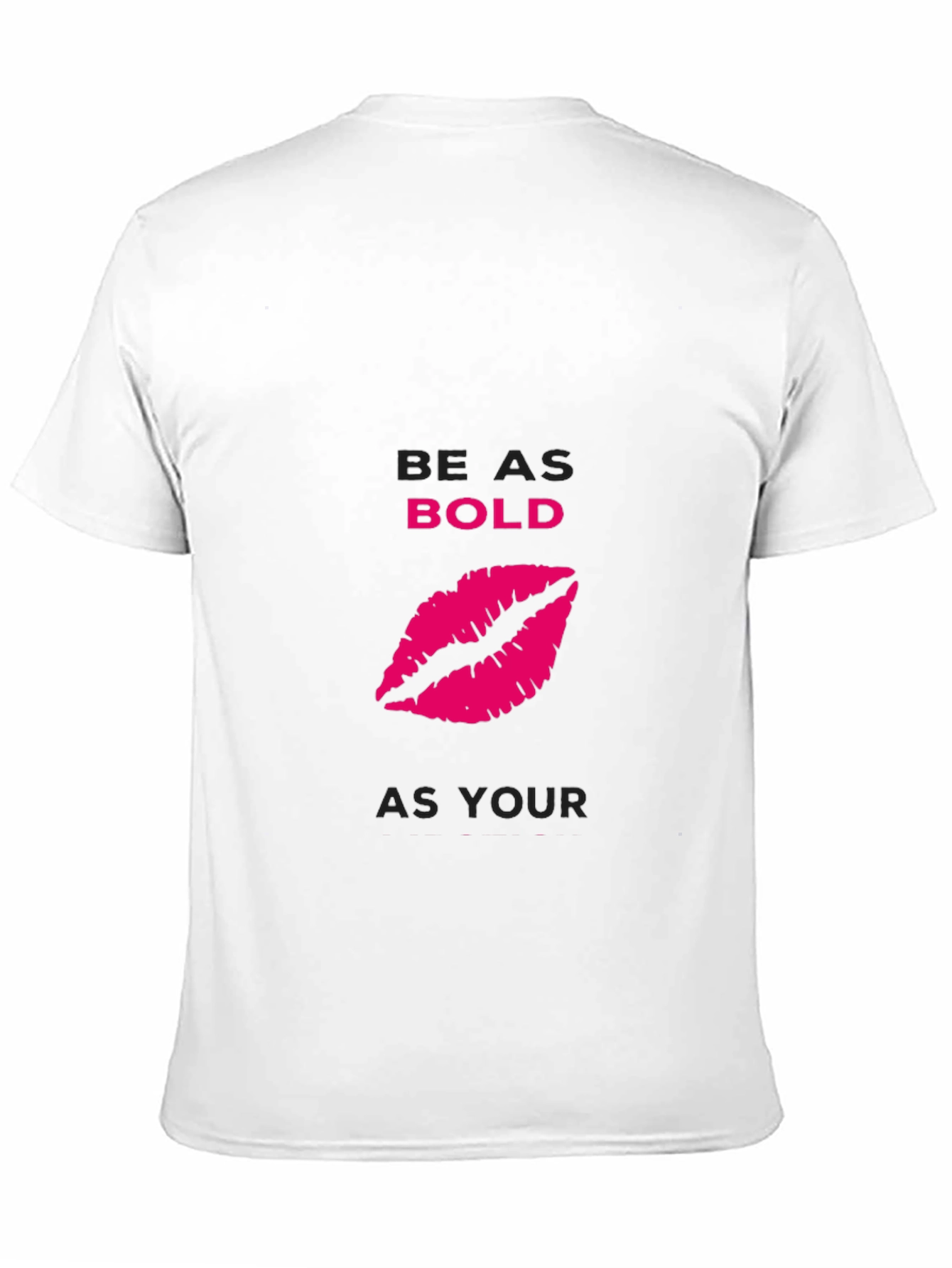 Bold Lips Graphic Black T-Shirt