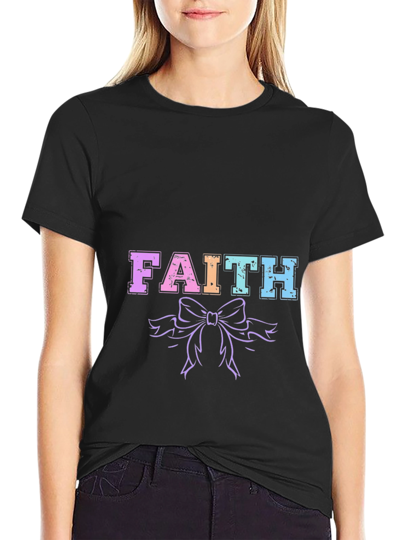Faith Graphic Tee - Trendy Casual Shirt