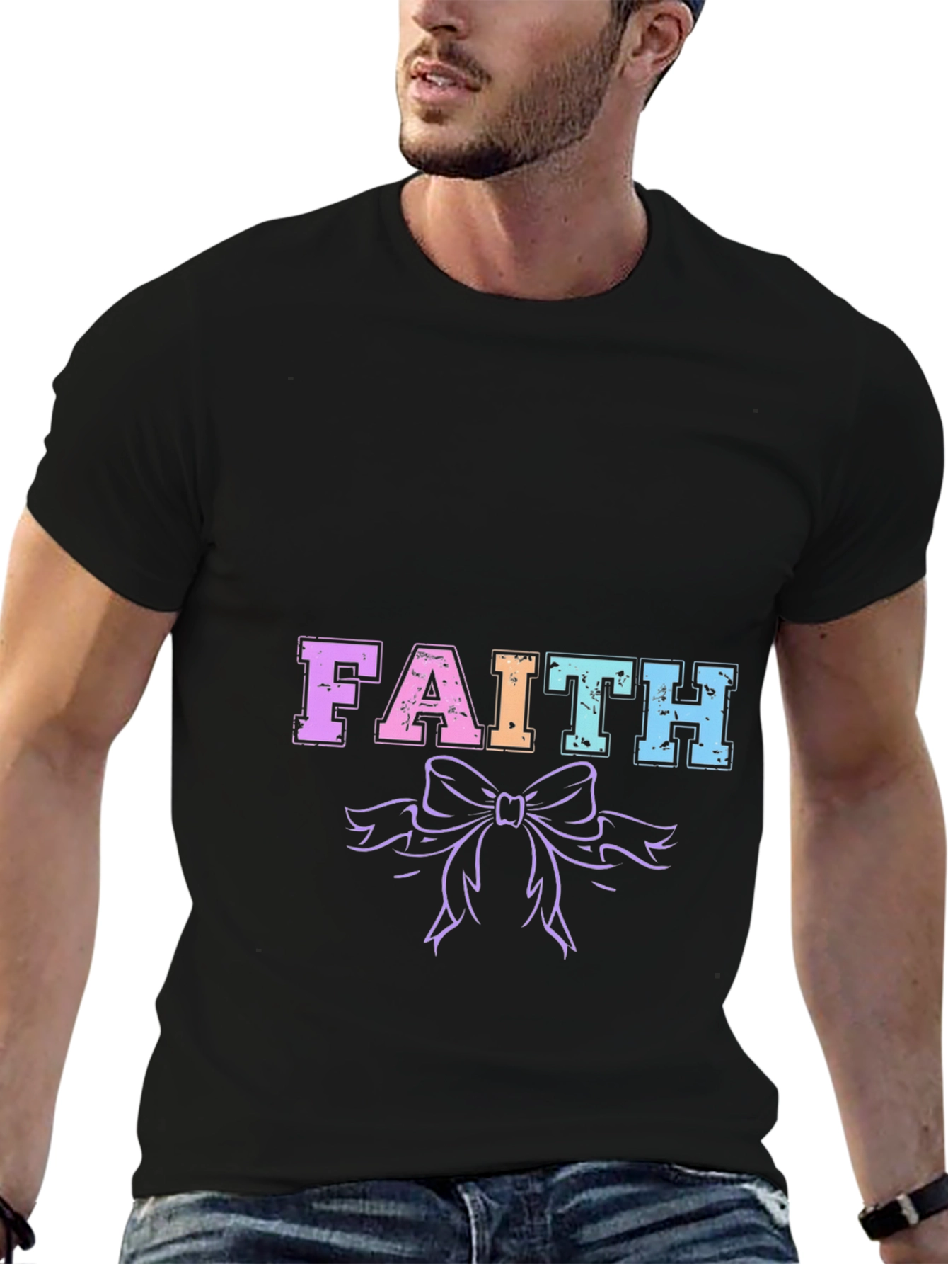 Faith Graphic Tee - Trendy Casual Shirt