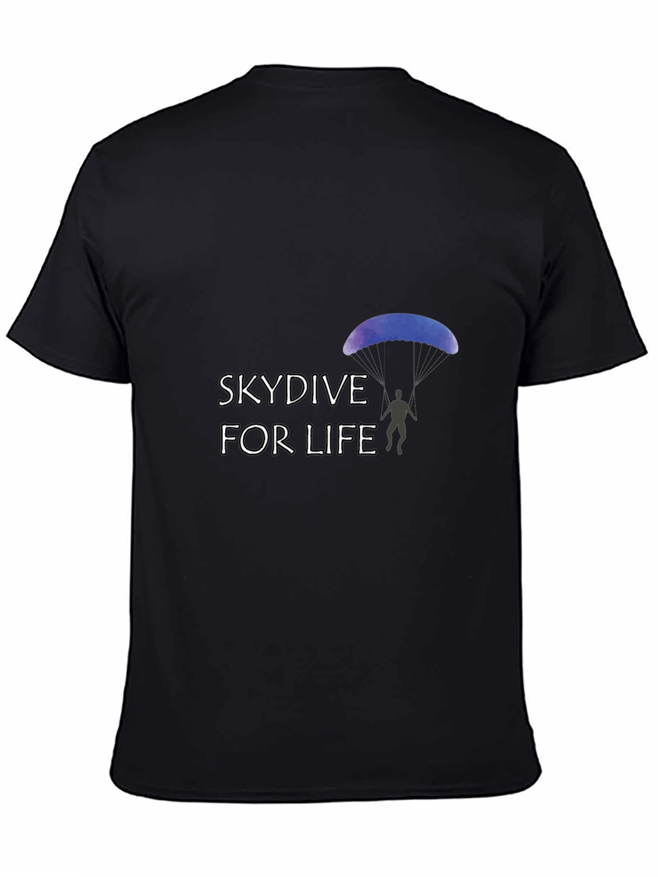 Skydive For Life Black Graphic Tee