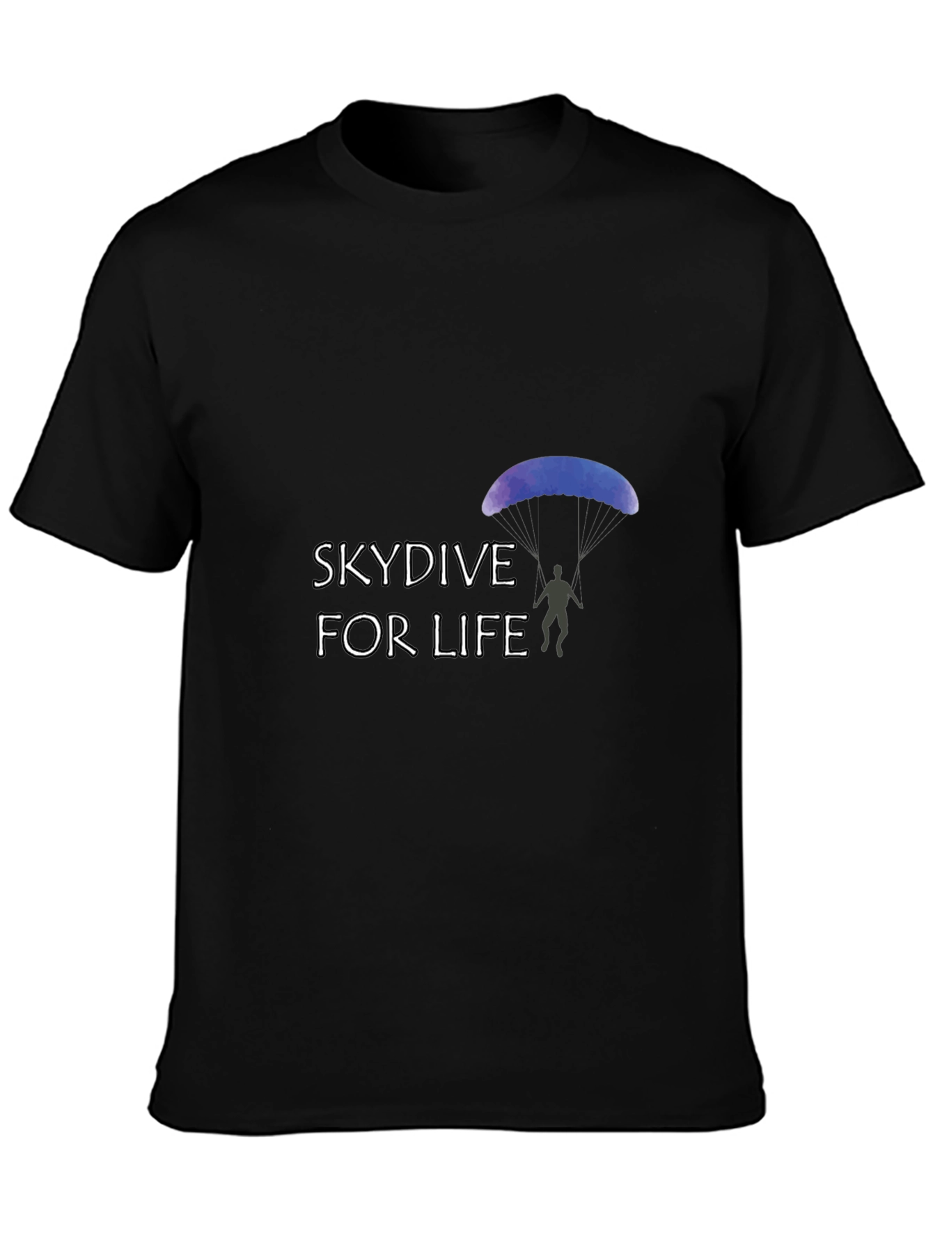 Skydive For Life Black Graphic Tee