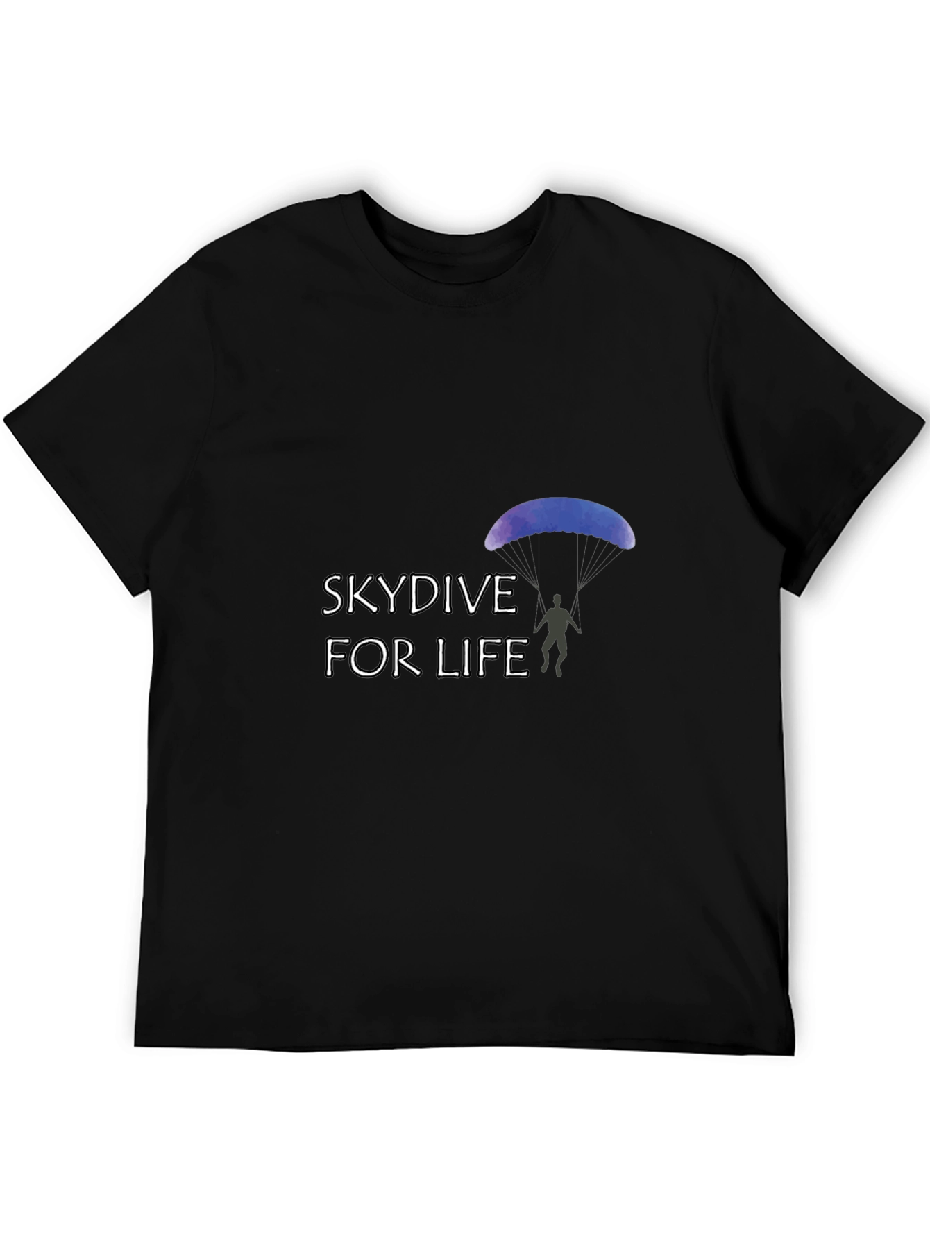 Skydive For Life Black Graphic Tee