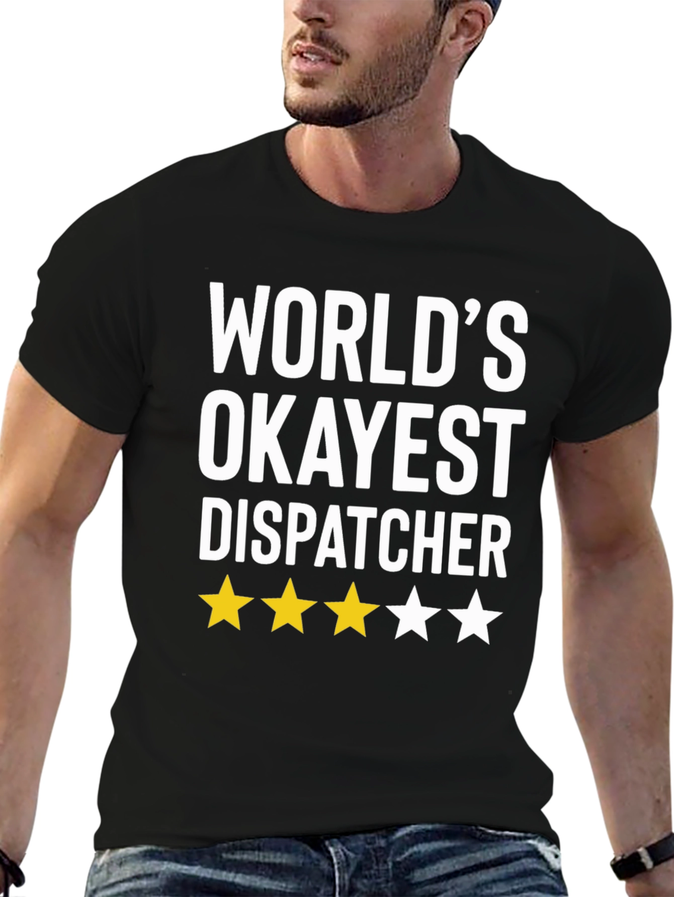 Worlds Okayest Dispatcher Graphic T-Shirt