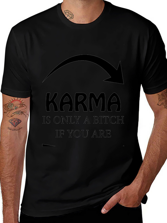 Karma Bitch Graphic Tee - Black Short Sleeve T-Shirt