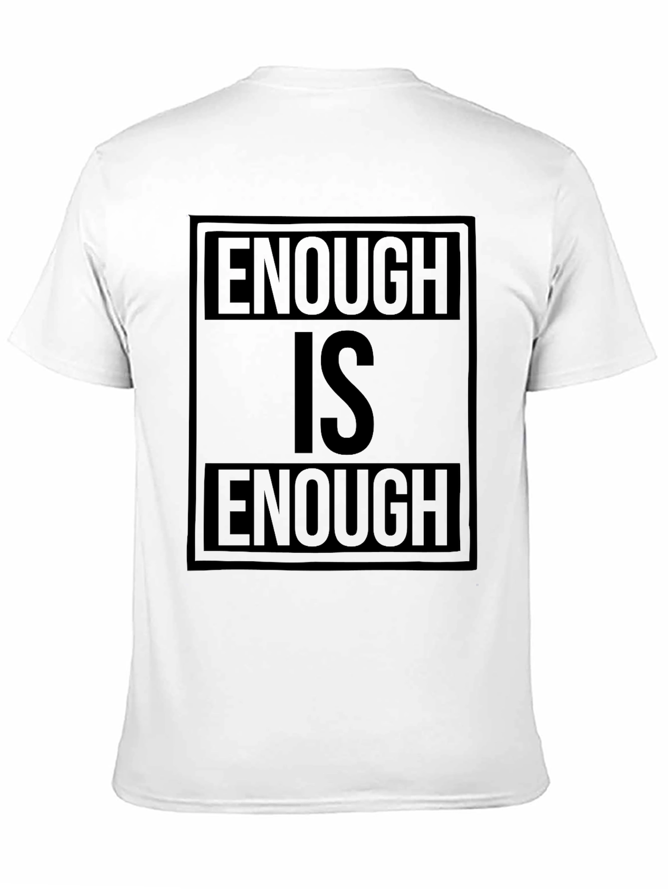 Enough is Enough Black Graphic T-Shirt