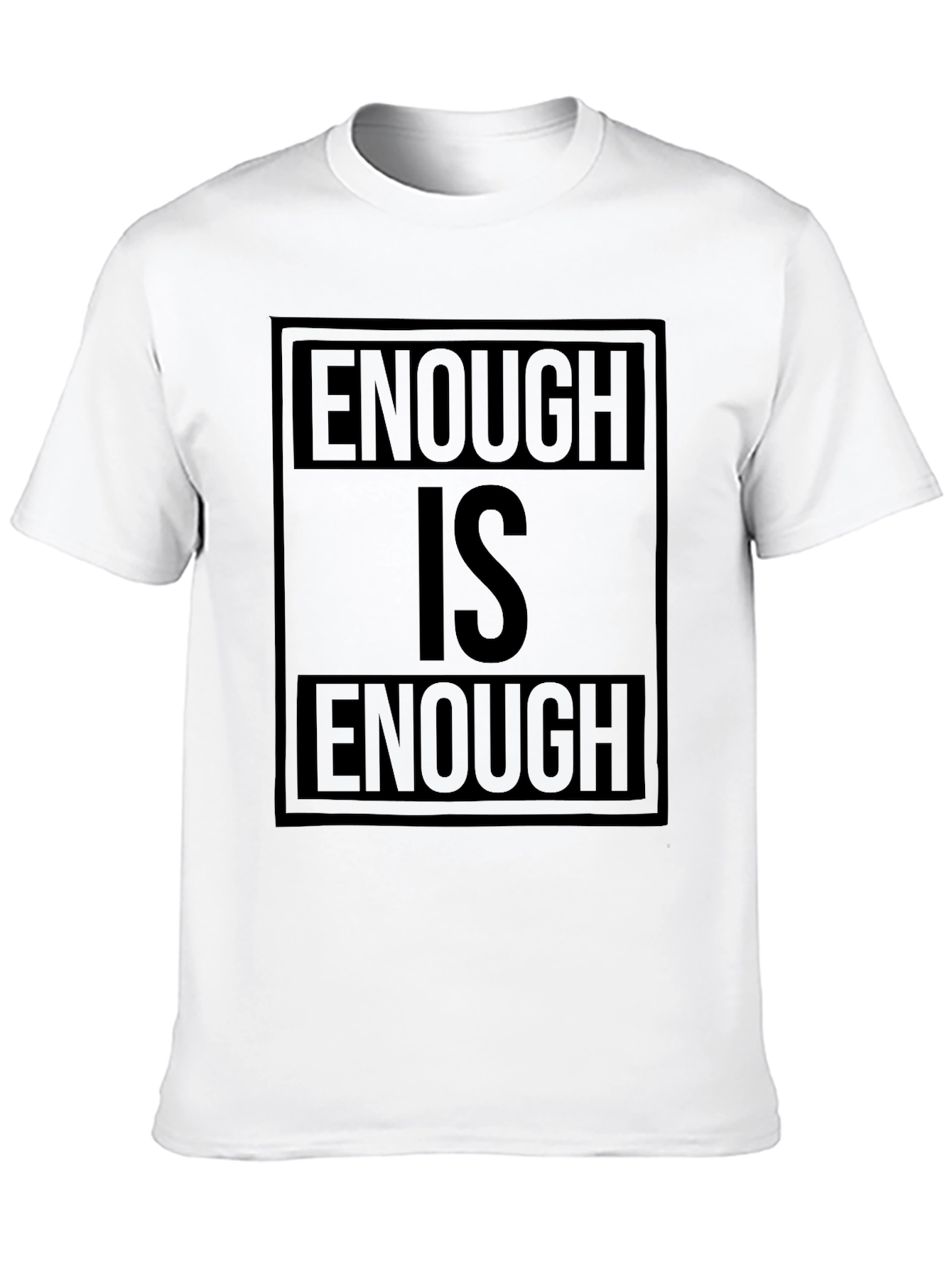 Enough is Enough Black Graphic T-Shirt
