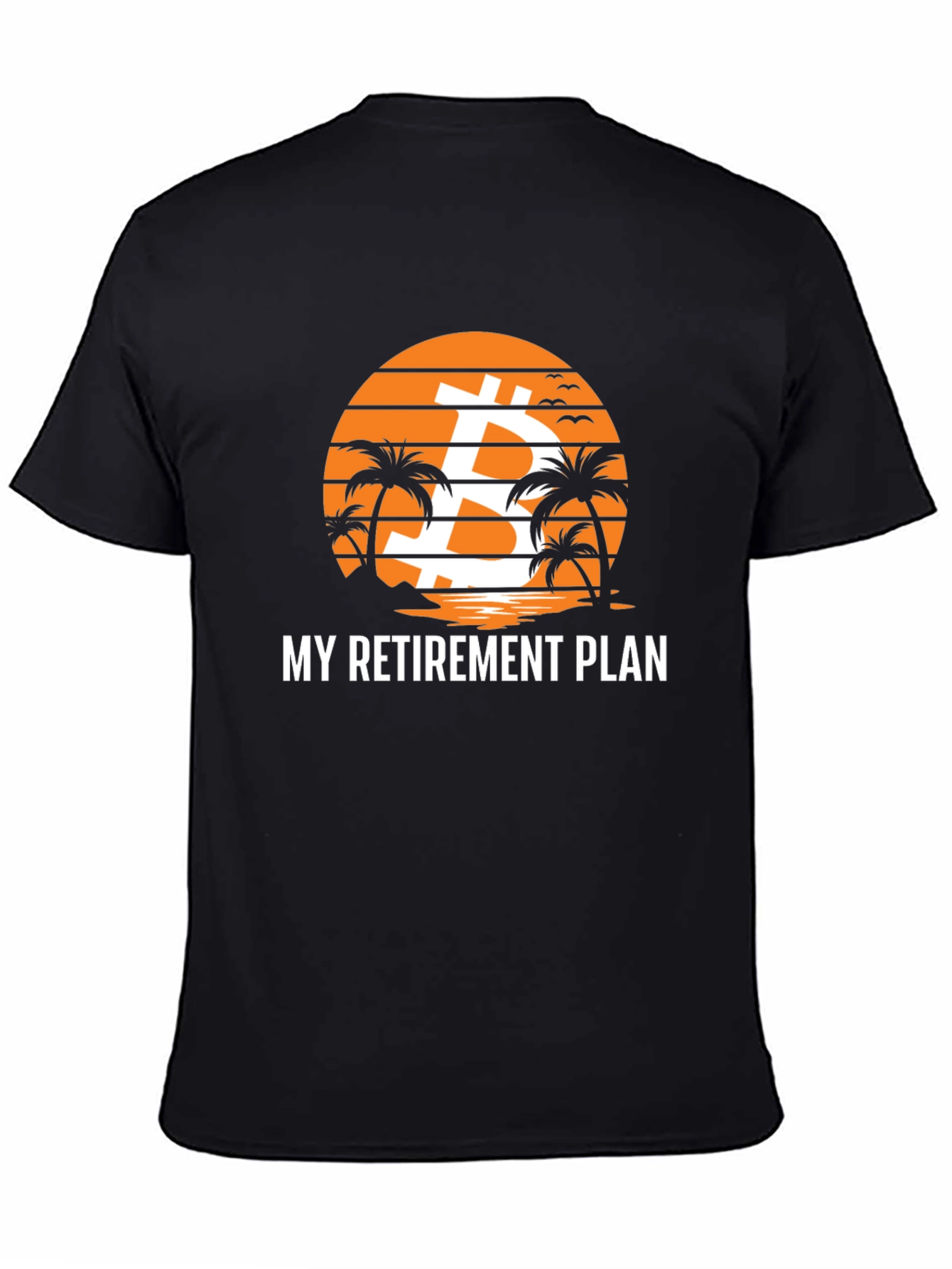 Bitcoin Retirement Plan Black Graphic T-Shirt