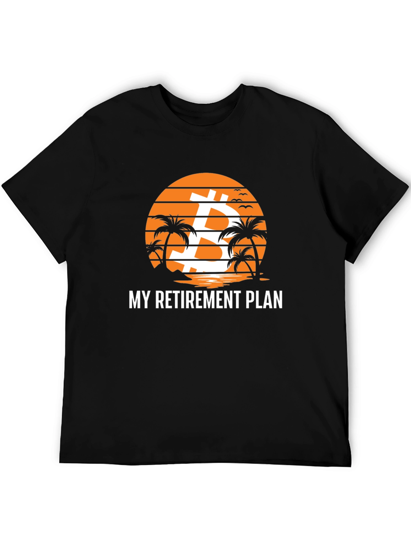 Bitcoin Retirement Plan Black Graphic T-Shirt