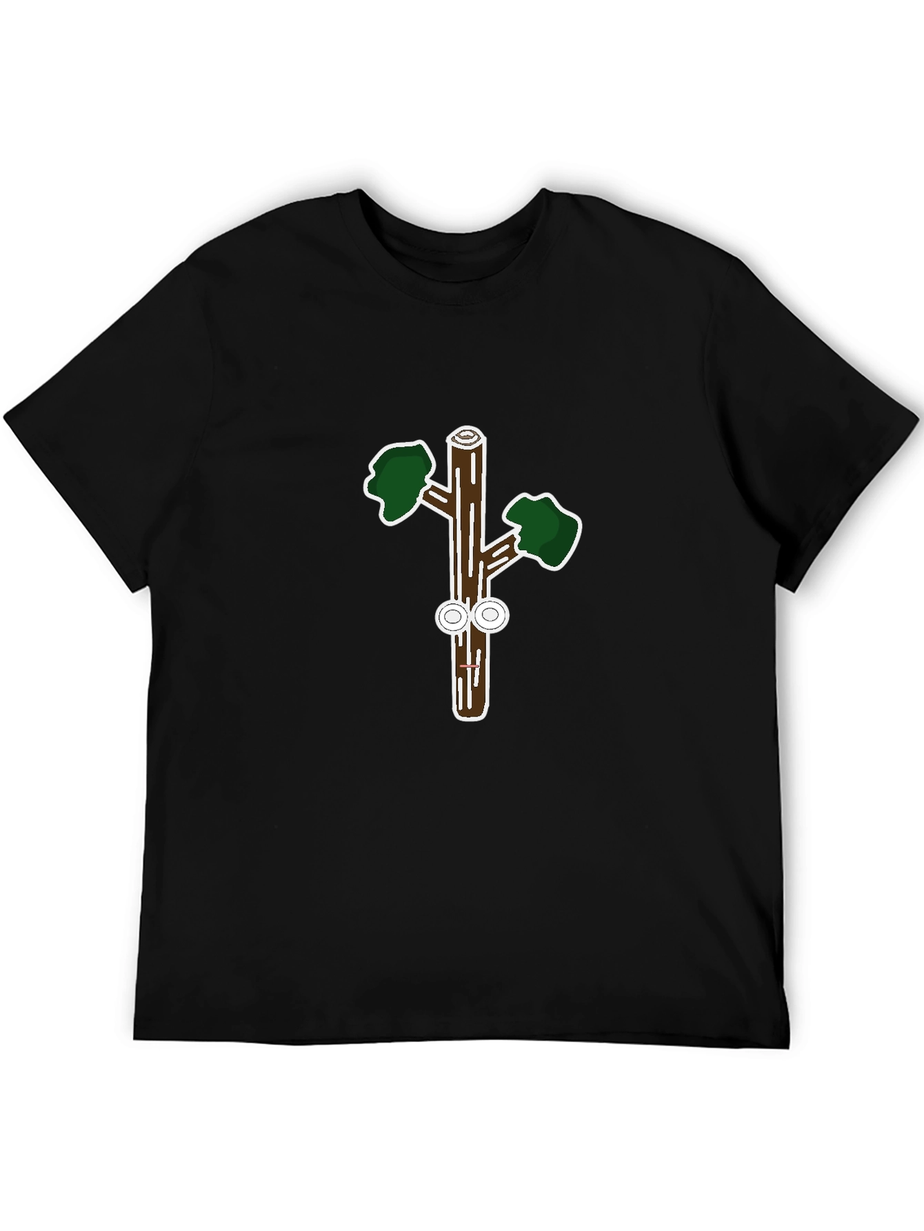 Funny Cartoon Tree Trunk Graphic Tee