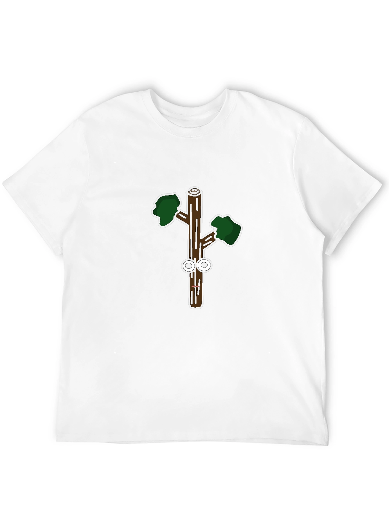 Funny Cartoon Tree Trunk Graphic Tee