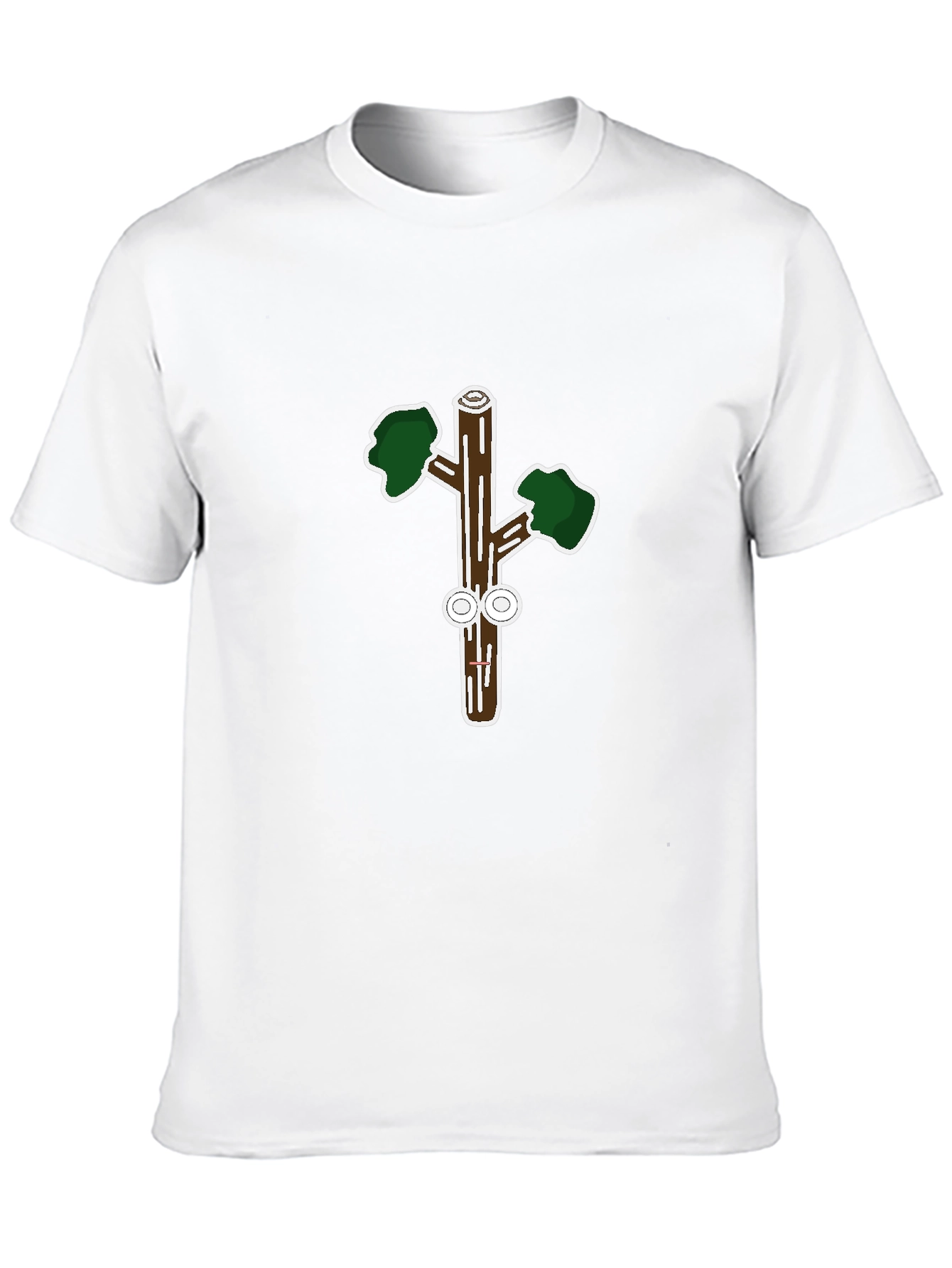 Funny Cartoon Tree Trunk Graphic Tee