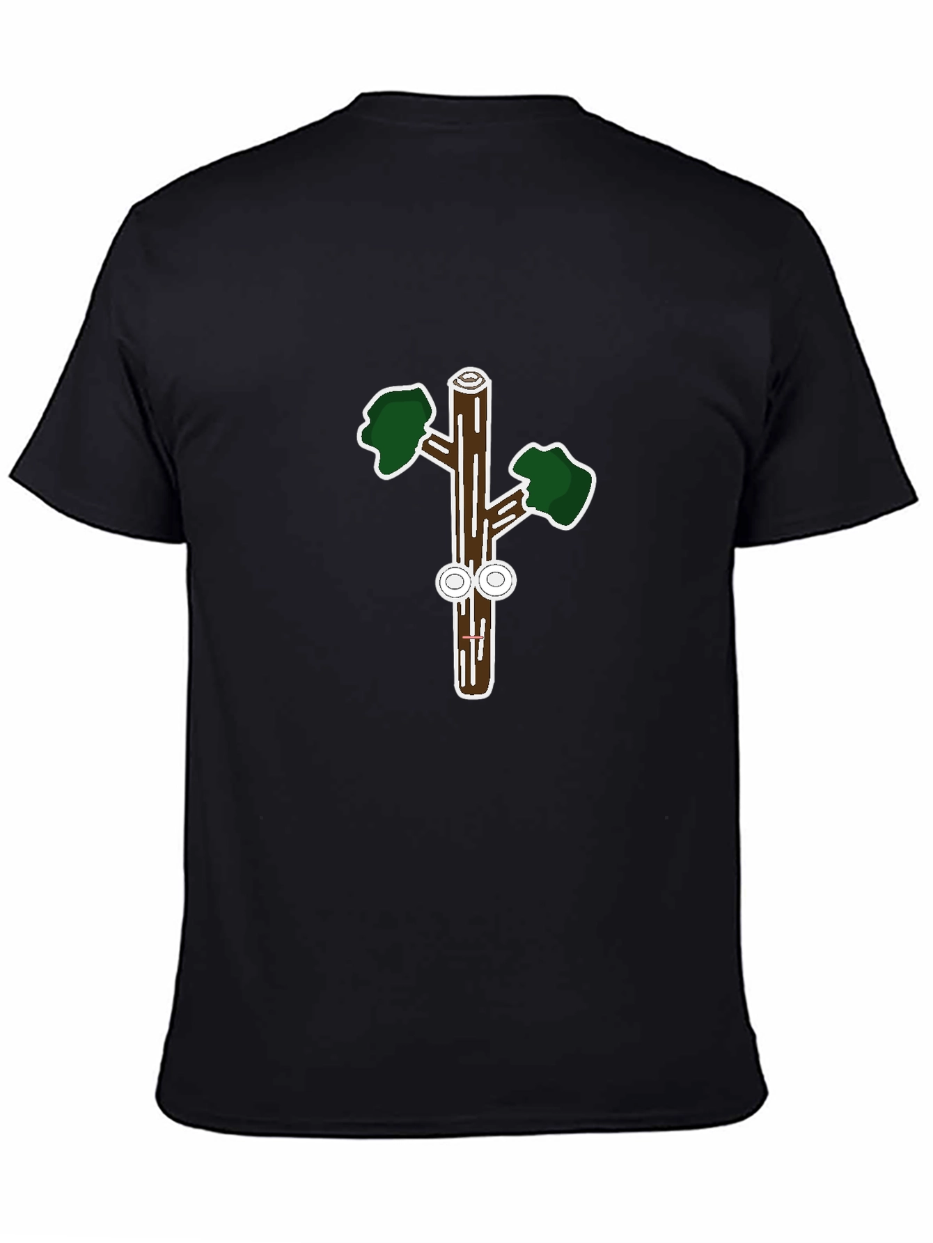 Funny Cartoon Tree Trunk Graphic Tee