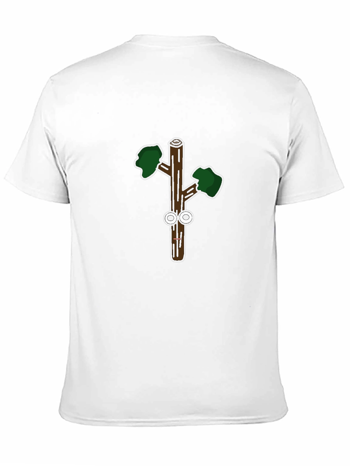 Funny Cartoon Tree Trunk Graphic Tee