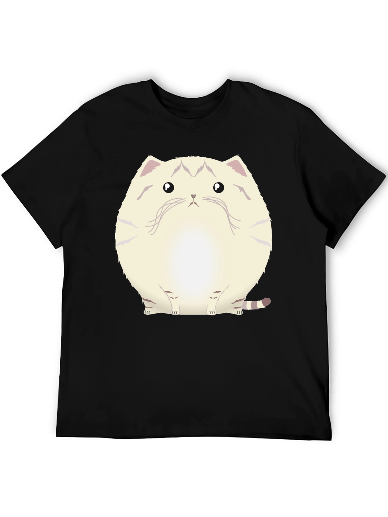 Cute Cat Graphic Black T-Shirt