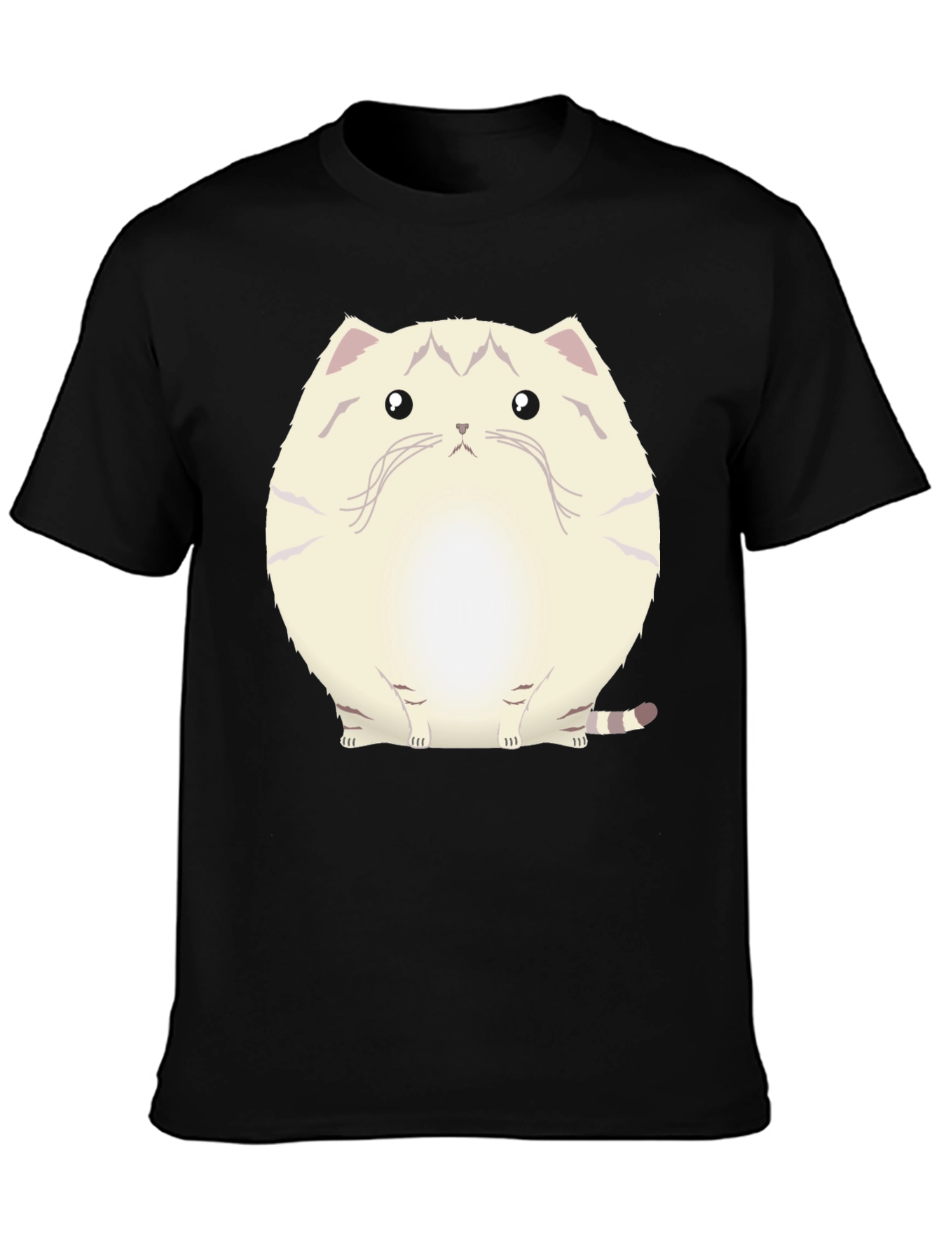 Cute Cat Graphic Black T-Shirt