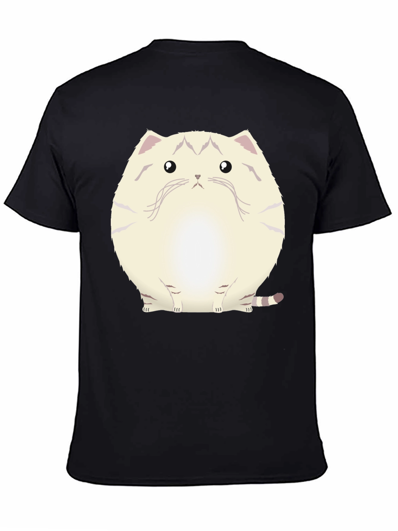 Cute Cat Graphic Black T-Shirt