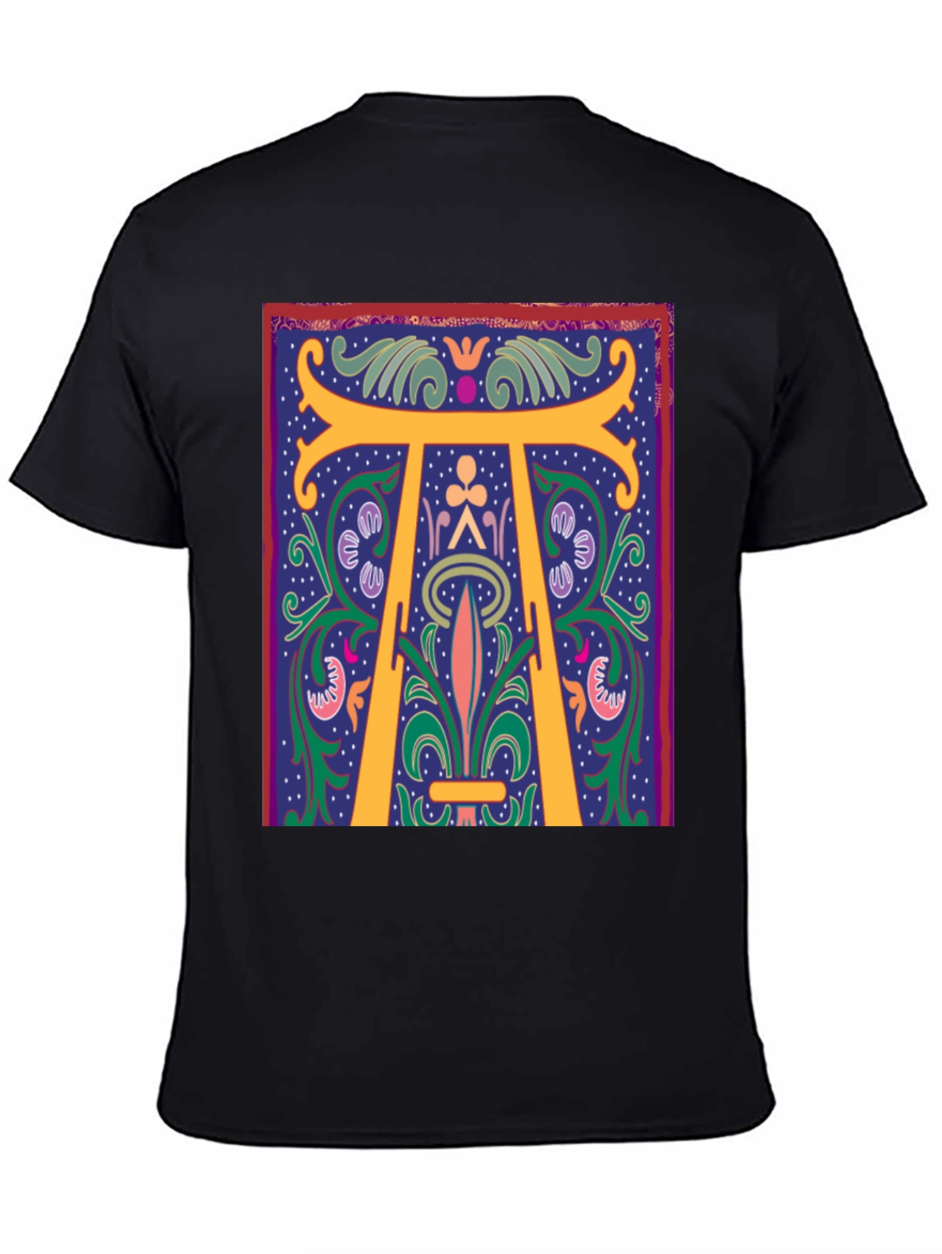 Art Nouveau T-Shirt - Unique Botanical Initial Design