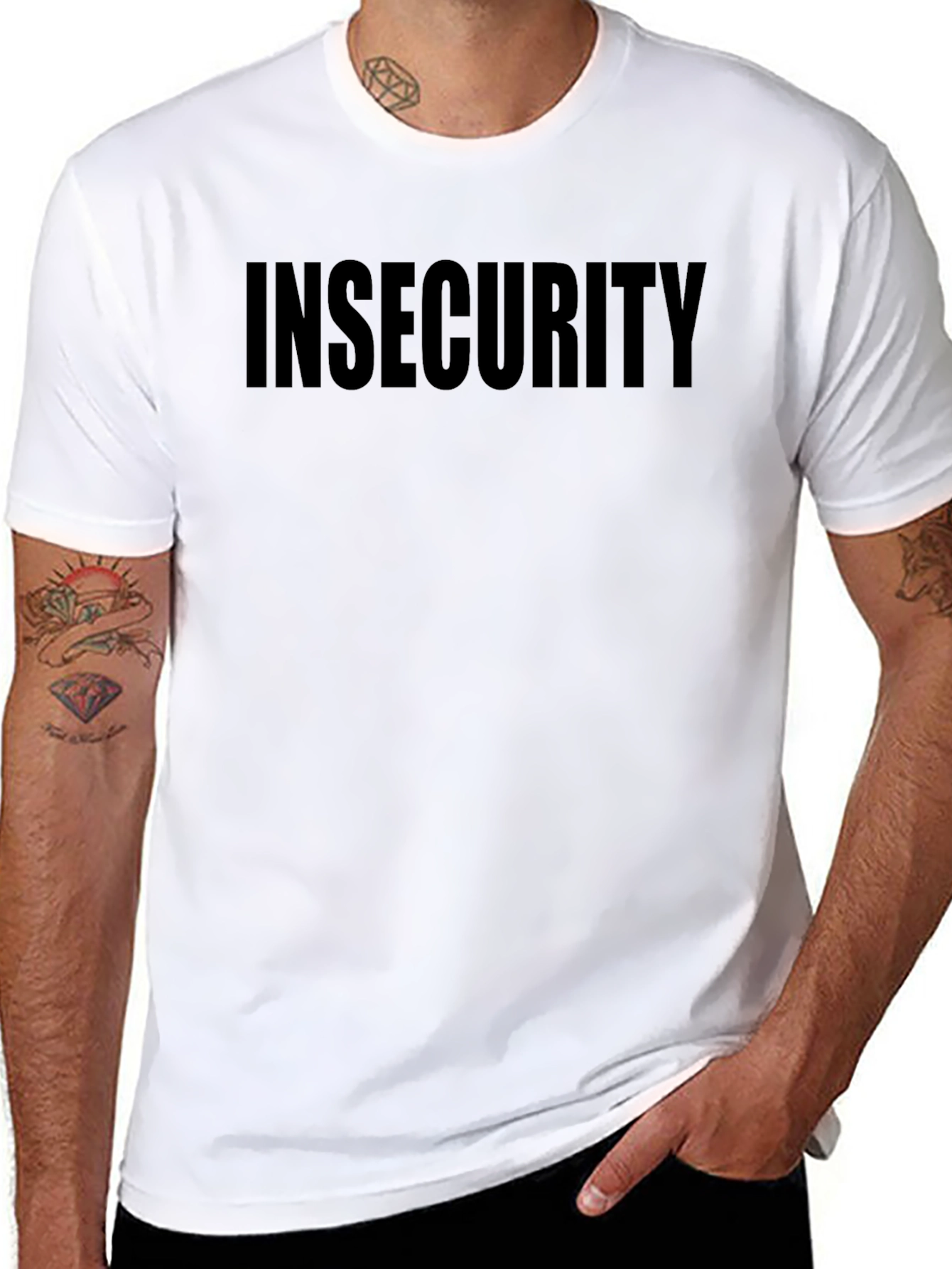 Insecurity Graphic Tee - Black Cotton T-Shirt