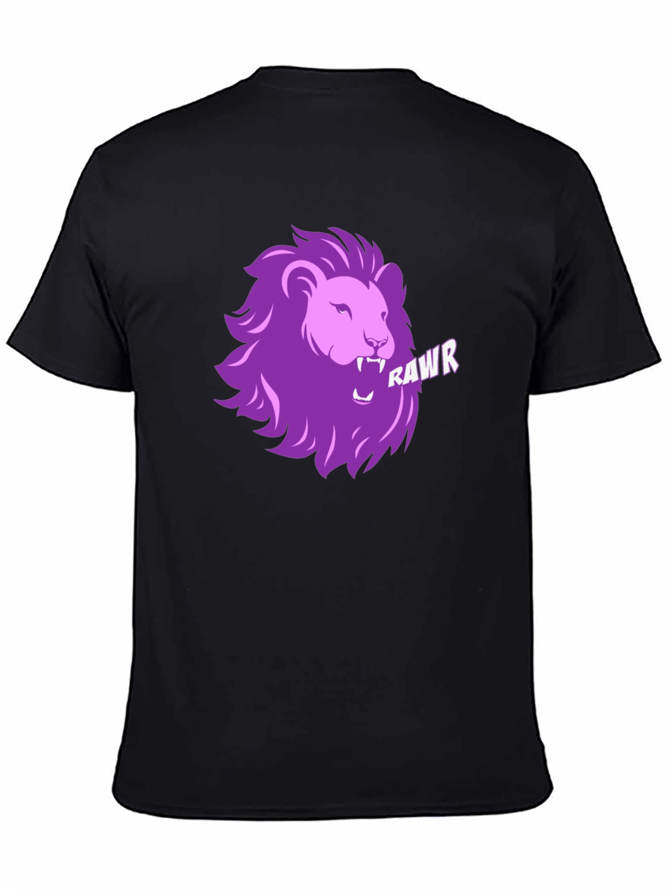 Rawr Lion Graphic T-Shirt - Black