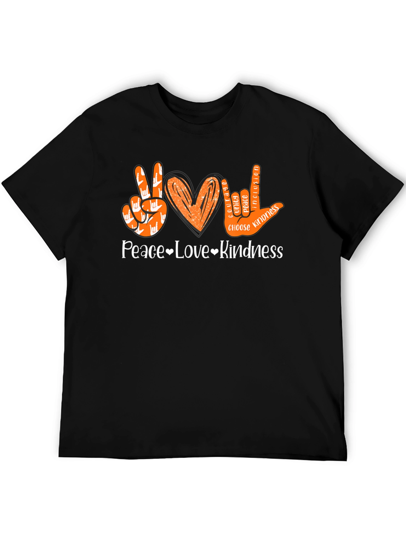 Peace Love Kindness ASL Graphic T-Shirt
