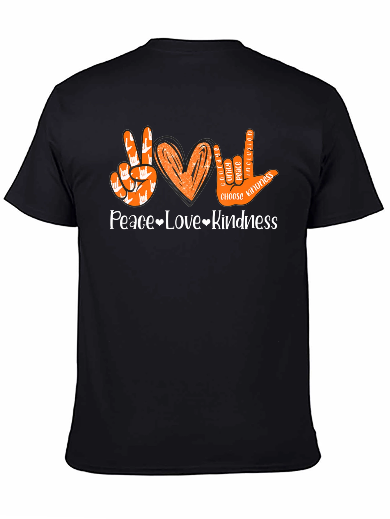 Peace Love Kindness ASL Graphic T-Shirt
