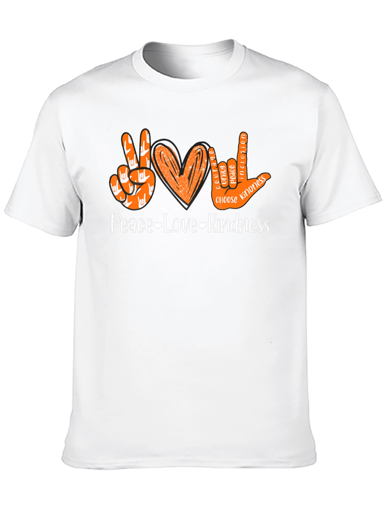 Peace Love Kindness ASL Graphic T-Shirt