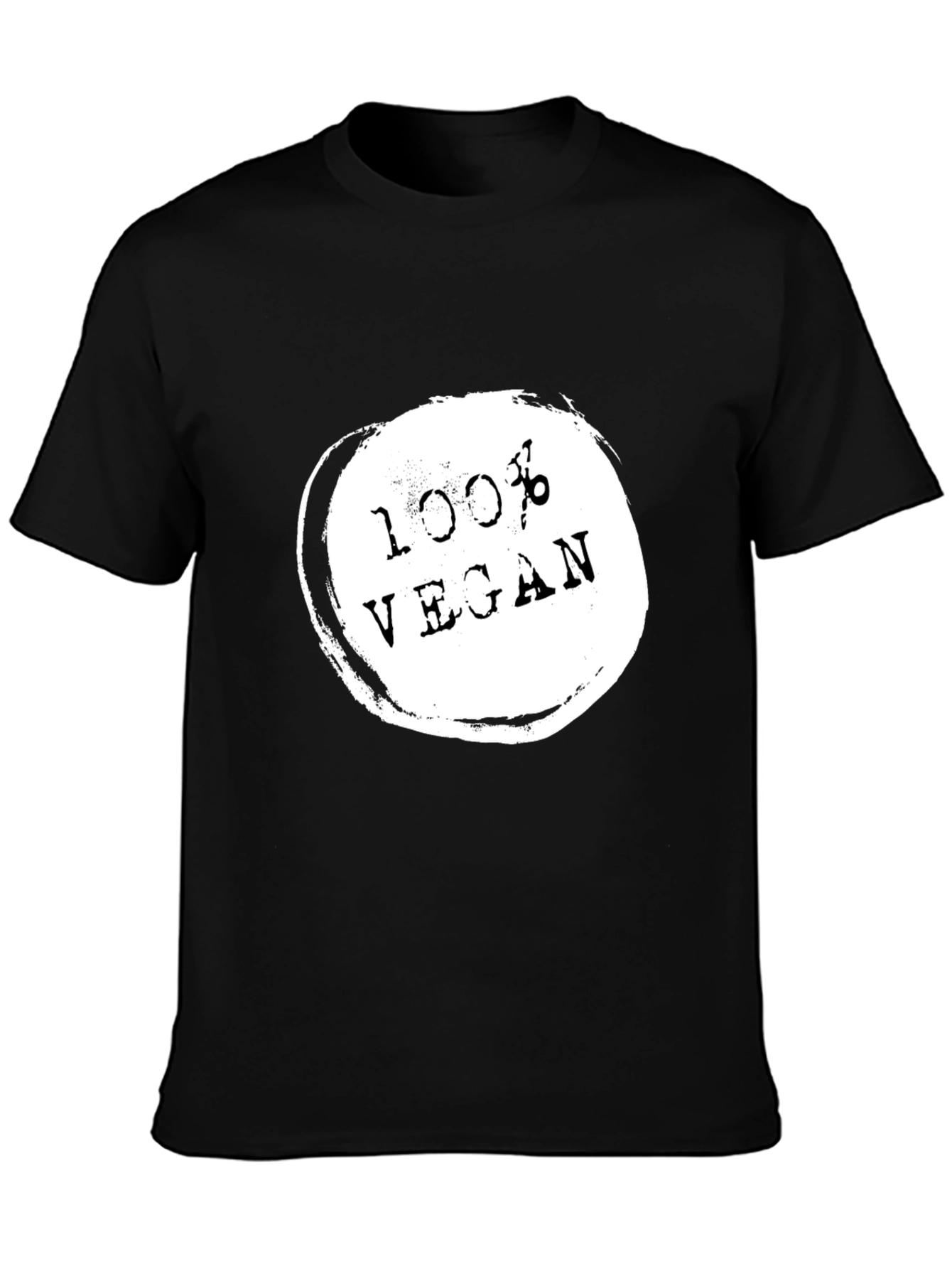 100% Vegan Black T-Shirt - Ethical & Stylish