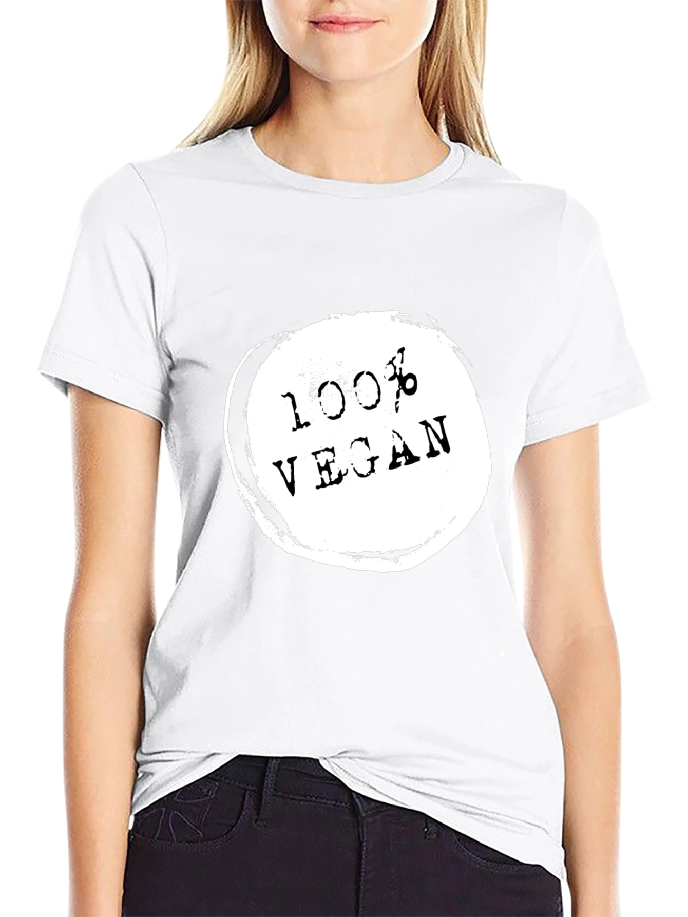 100% Vegan Black T-Shirt - Ethical & Stylish