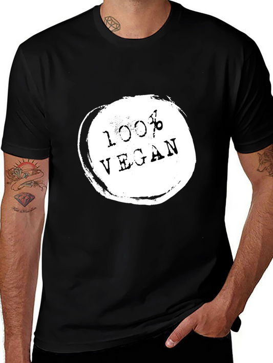 100% Vegan Black T-Shirt - Ethical & Stylish