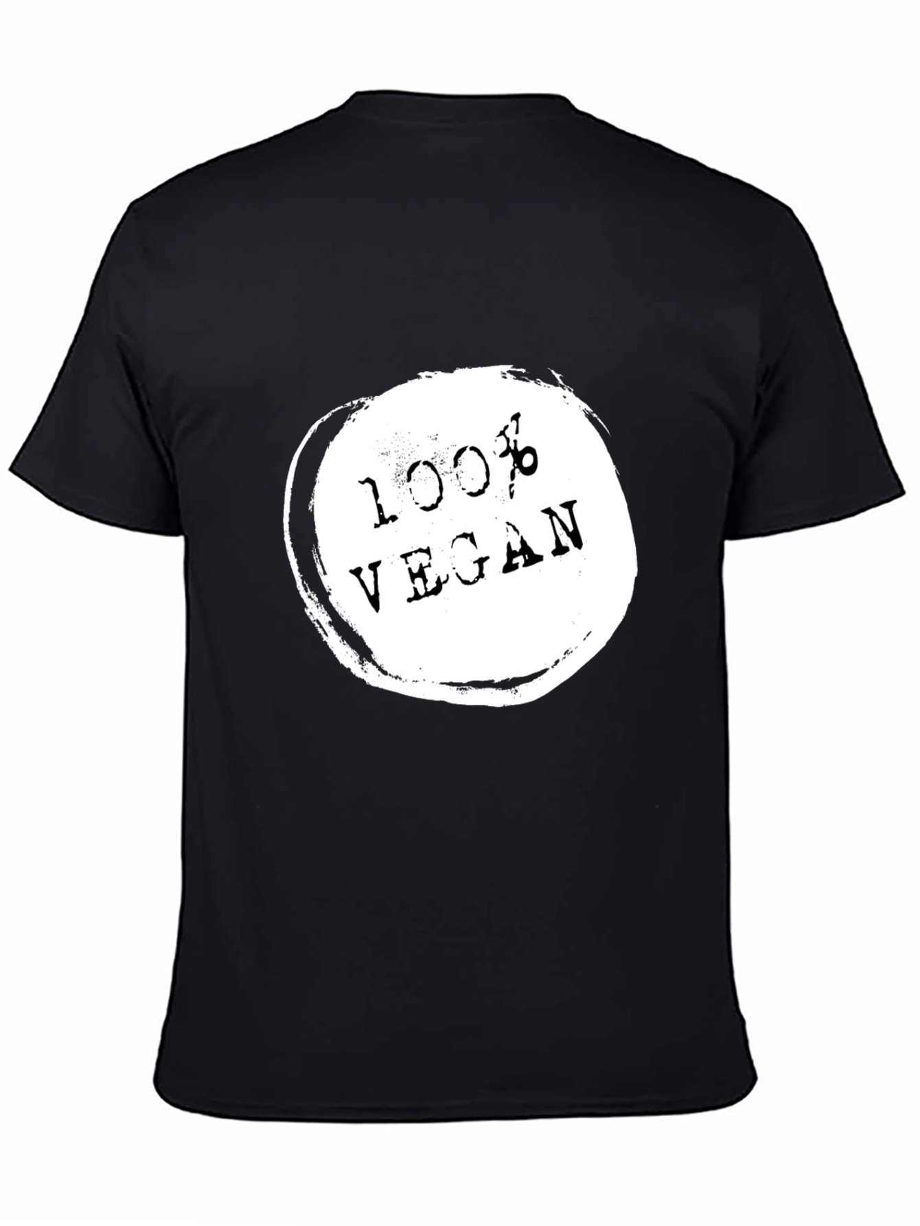 100% Vegan Black T-Shirt - Ethical & Stylish