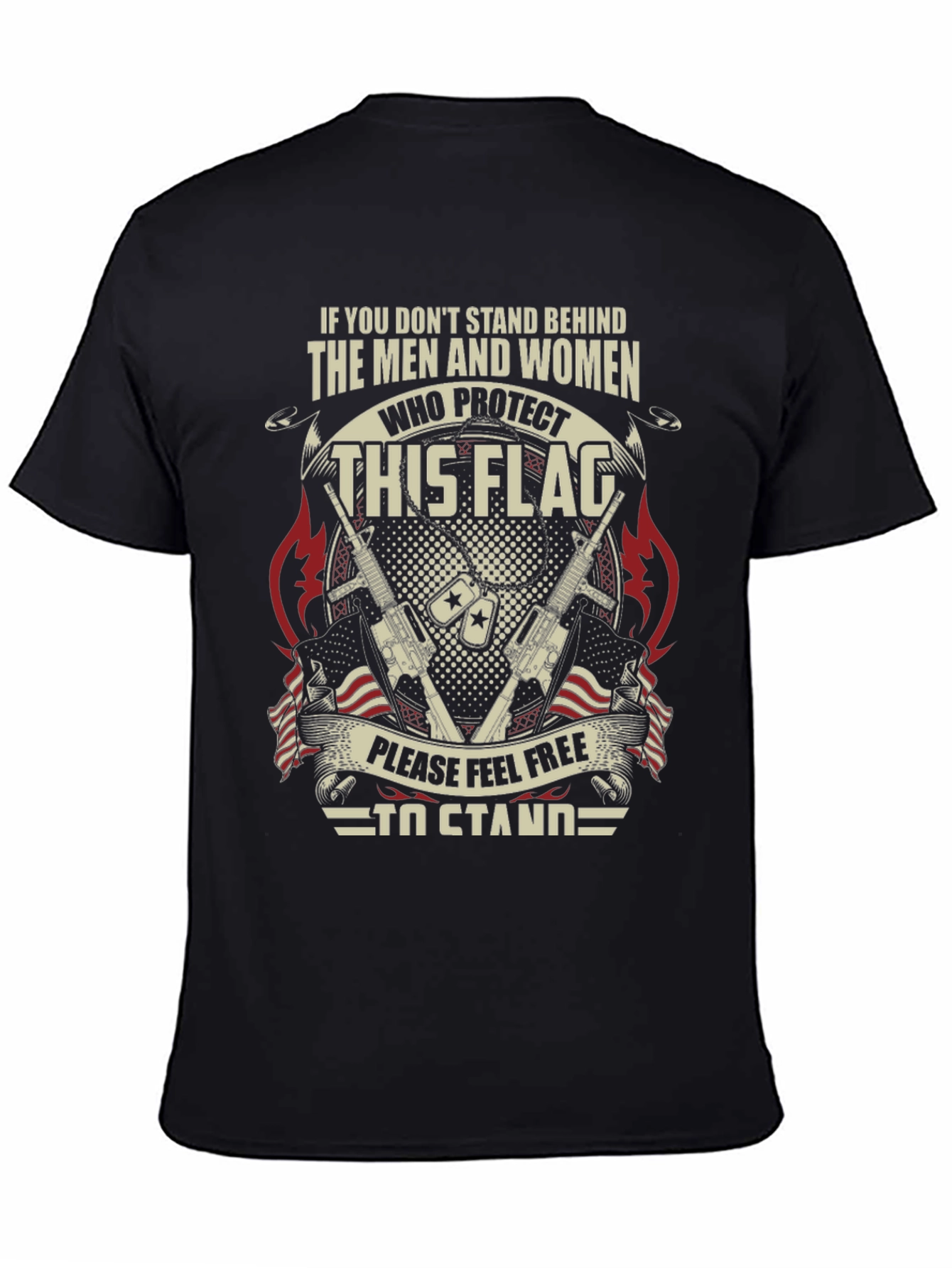 Patriotic Stand For The Flag Graphic Tee