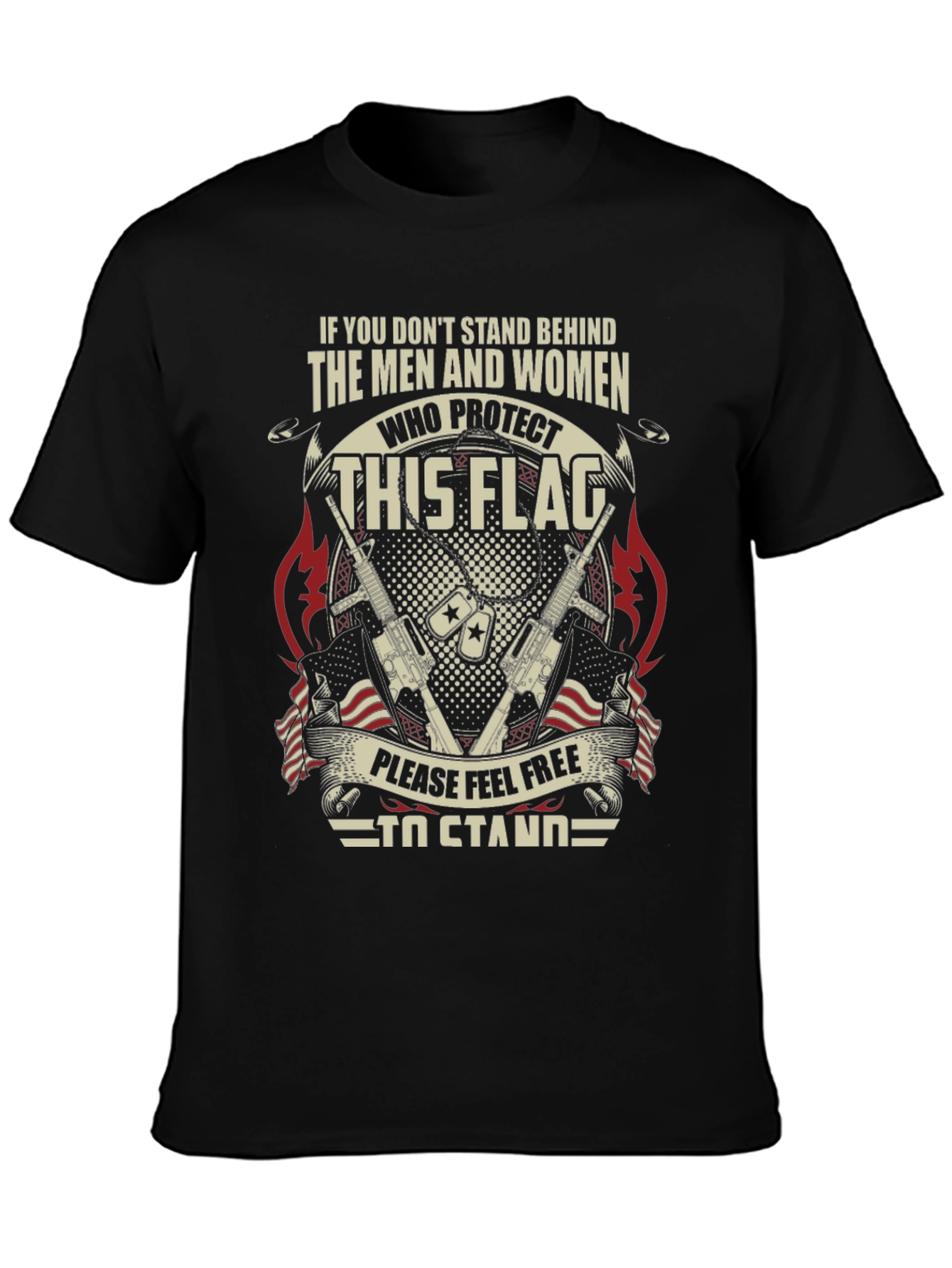 Patriotic Stand For The Flag Graphic Tee