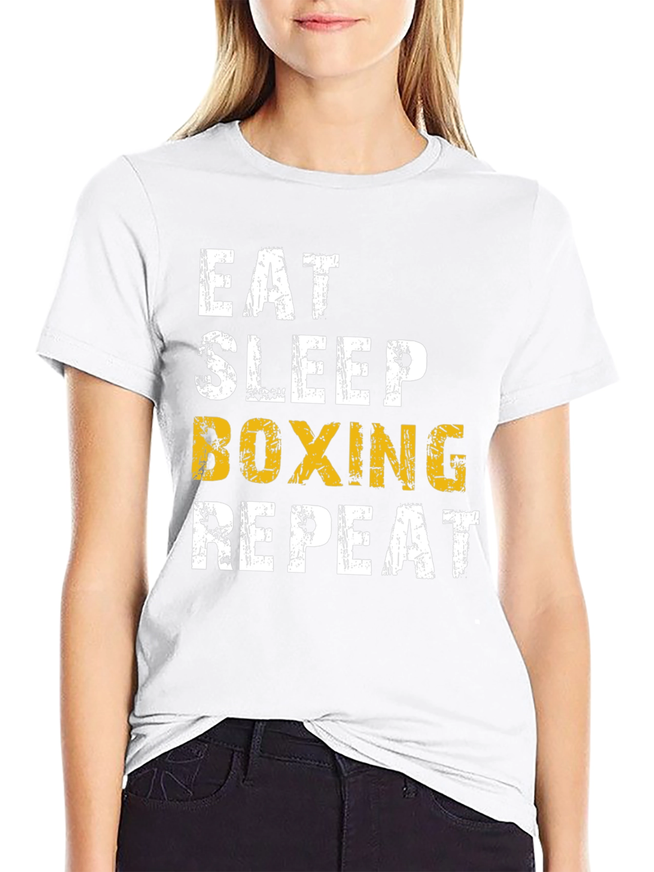 Eat Sleep Boxing Repeat Graphic T-Shirt