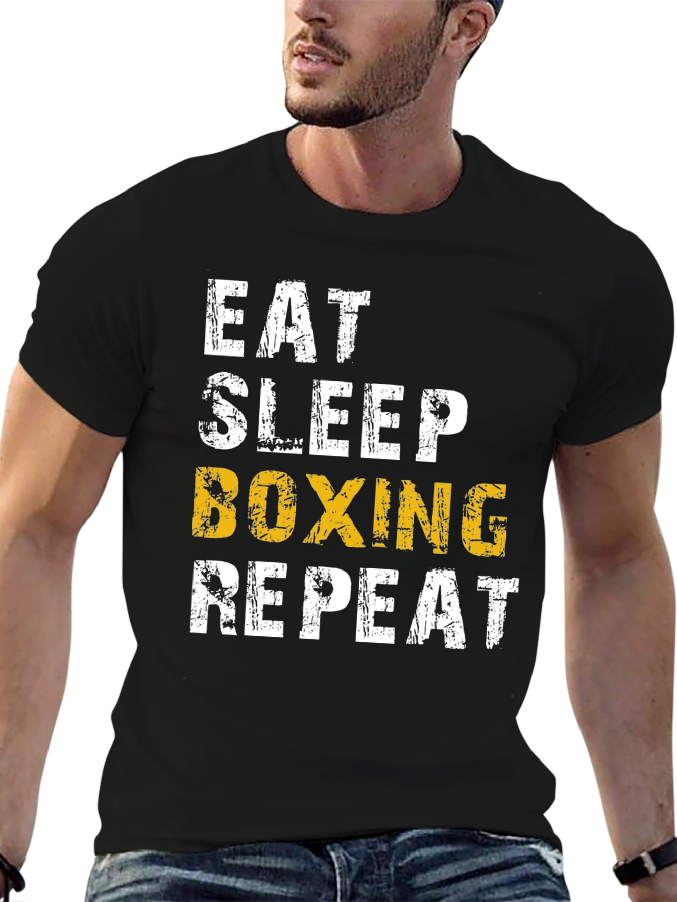 Eat Sleep Boxing Repeat Graphic T-Shirt