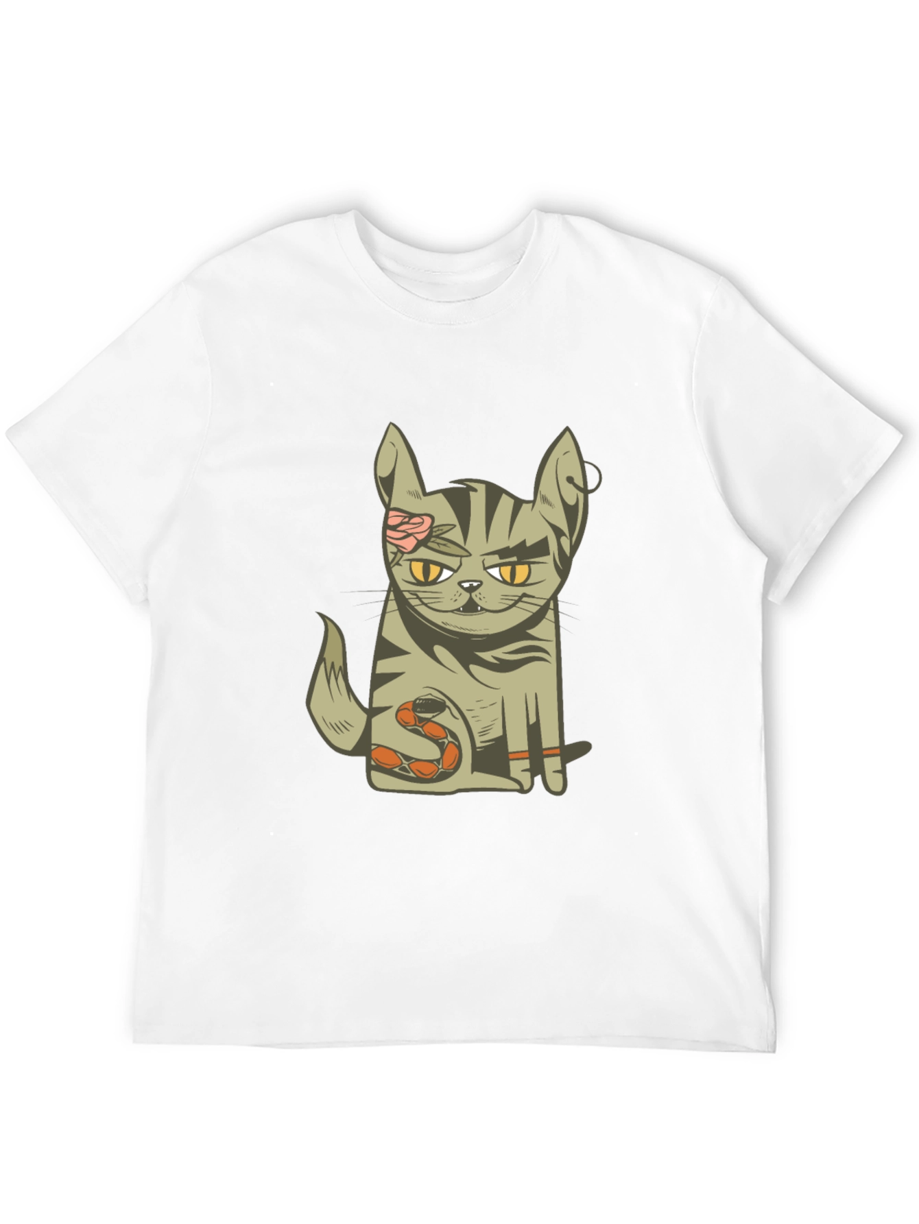 Zombie Cat Graphic T-Shirt - Unique Halloween Style