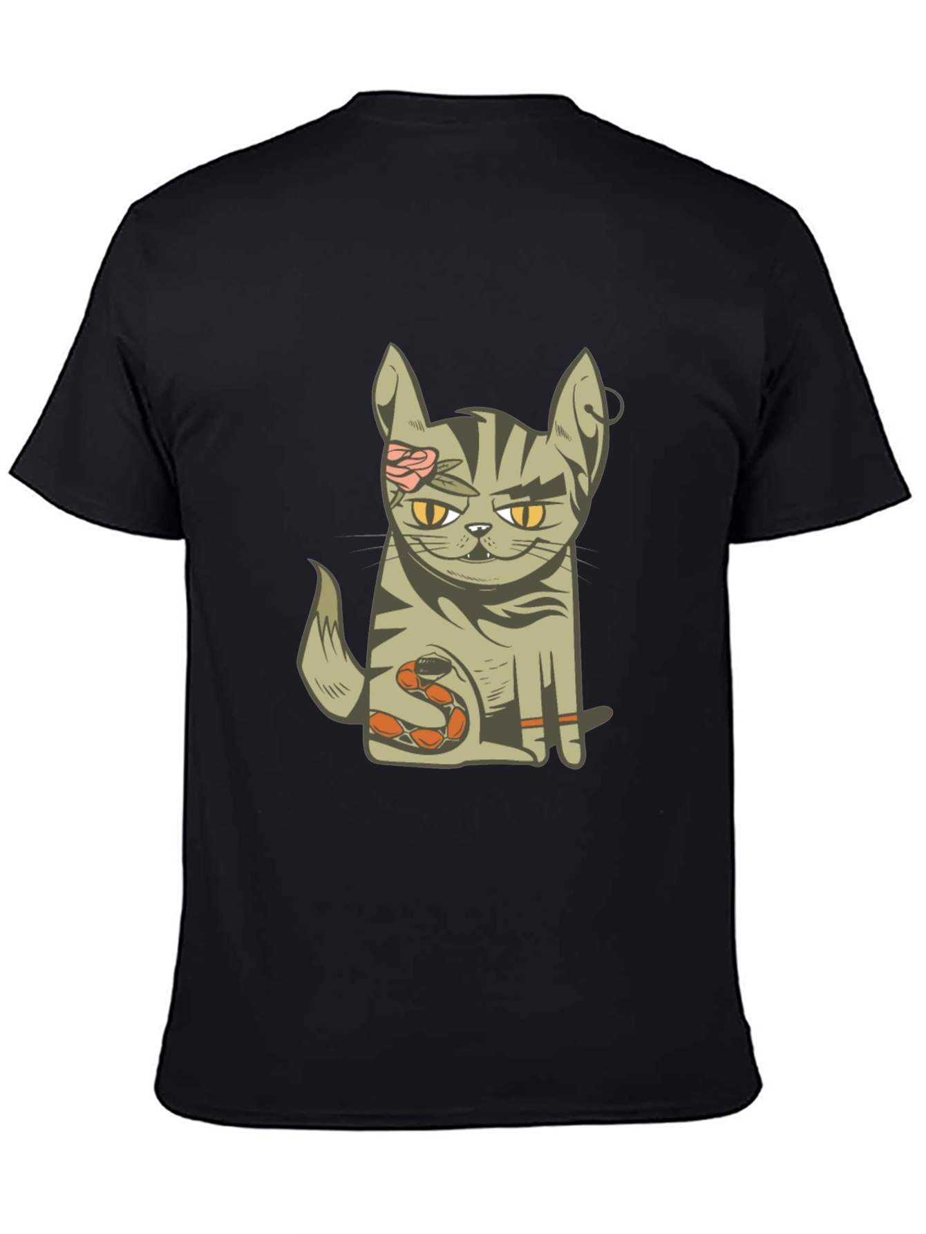 Zombie Cat Graphic T-Shirt - Unique Halloween Style