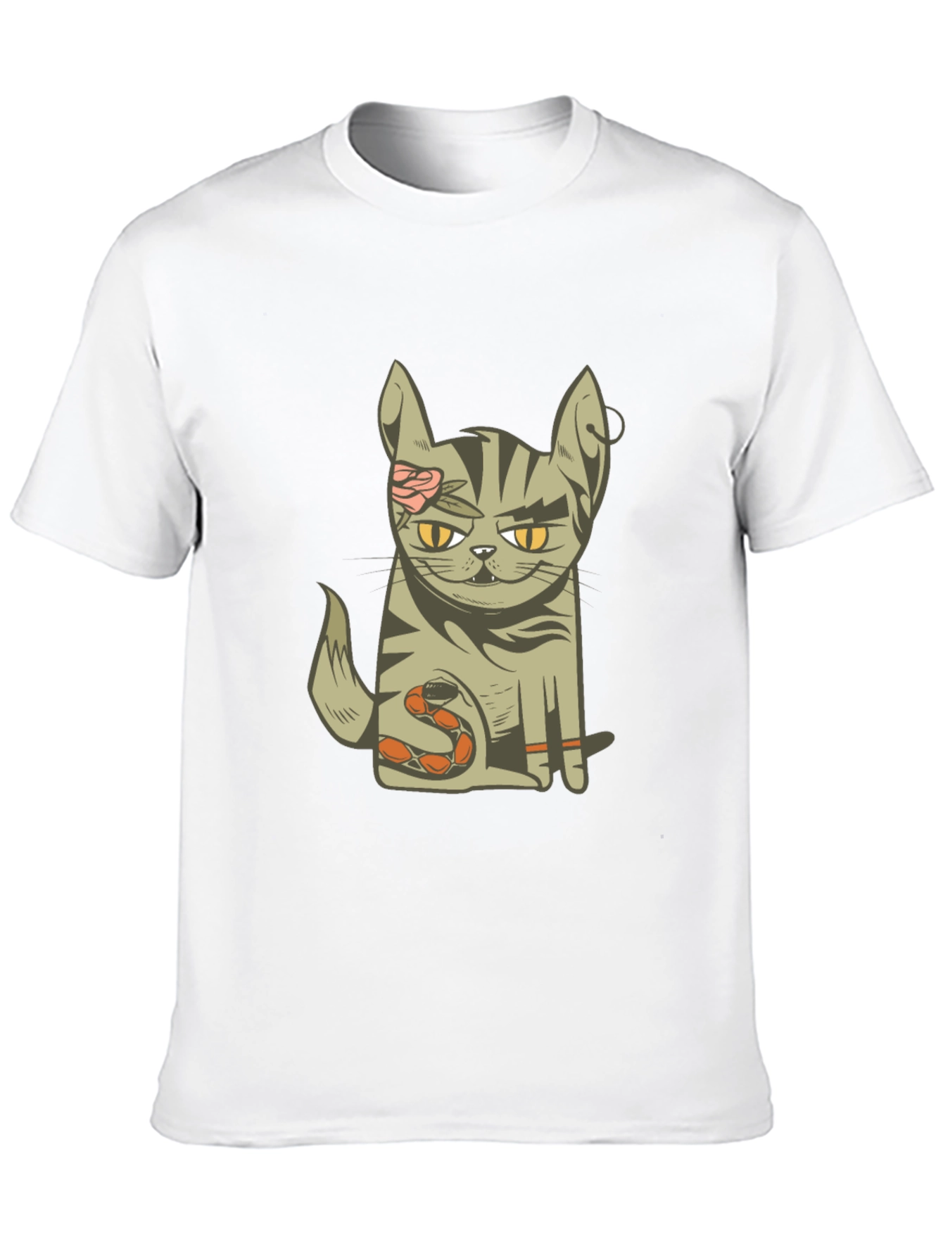 Zombie Cat Graphic T-Shirt - Unique Halloween Style