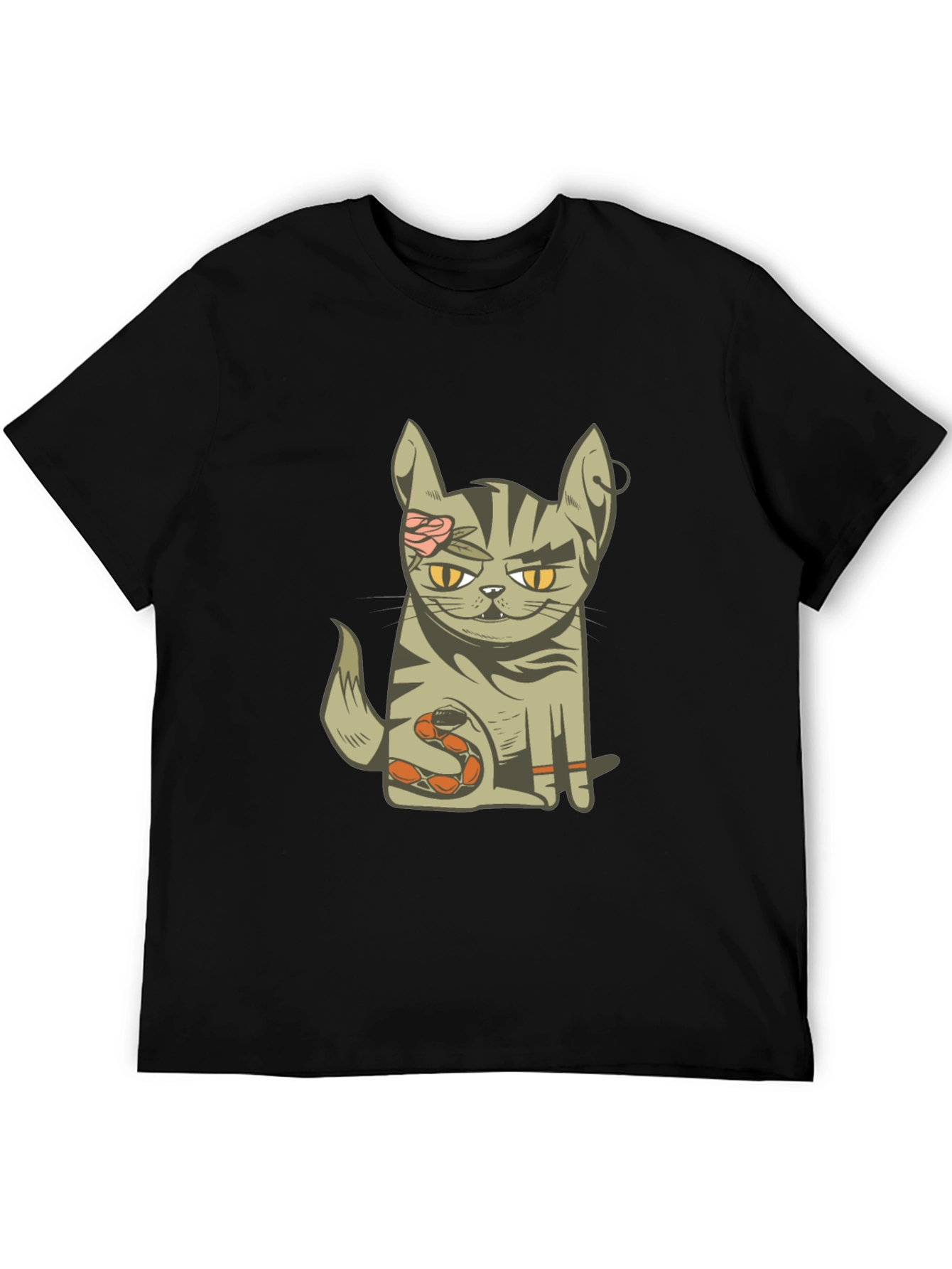 Zombie Cat Graphic T-Shirt - Unique Halloween Style