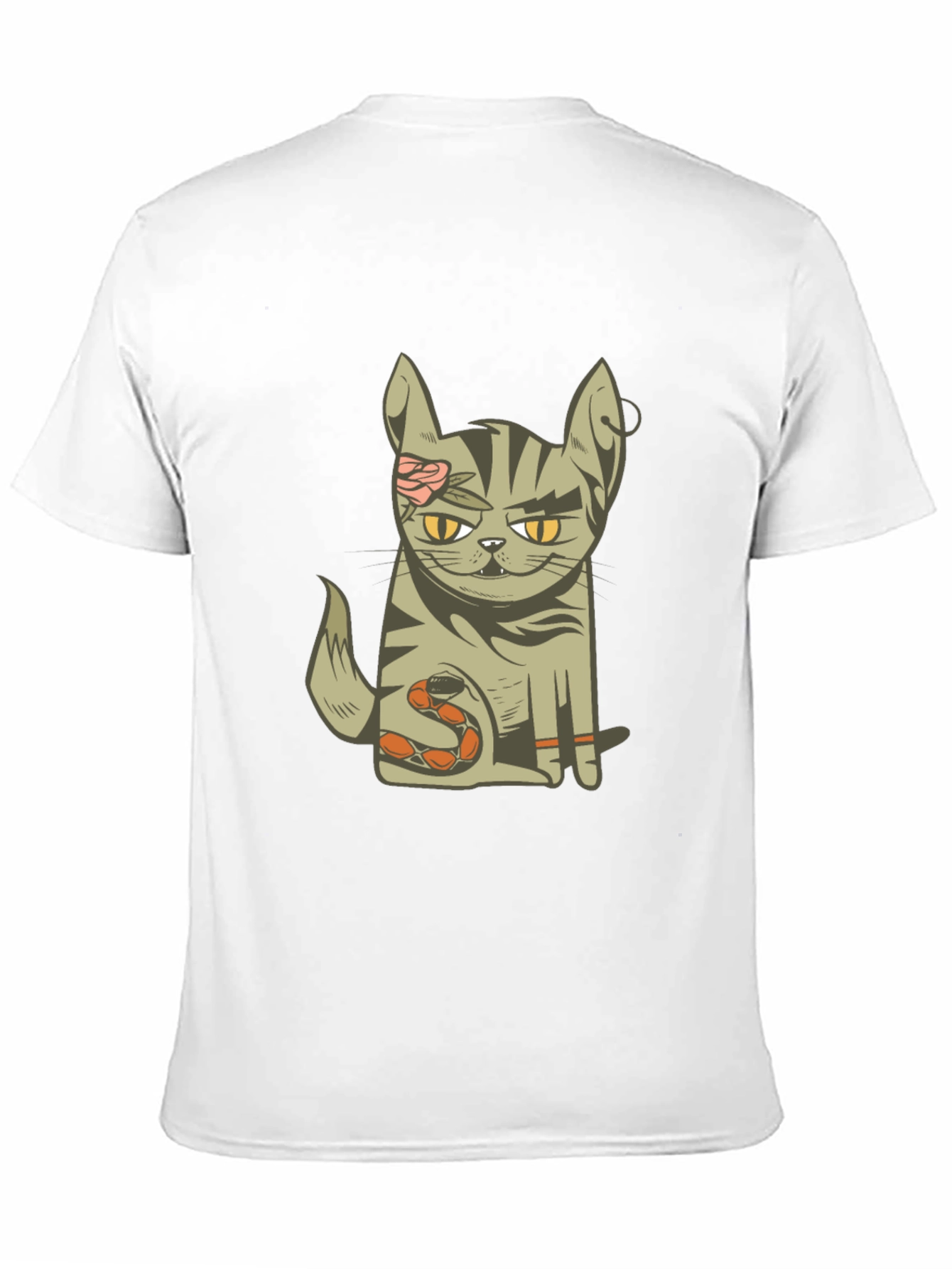 Zombie Cat Graphic T-Shirt - Unique Halloween Style