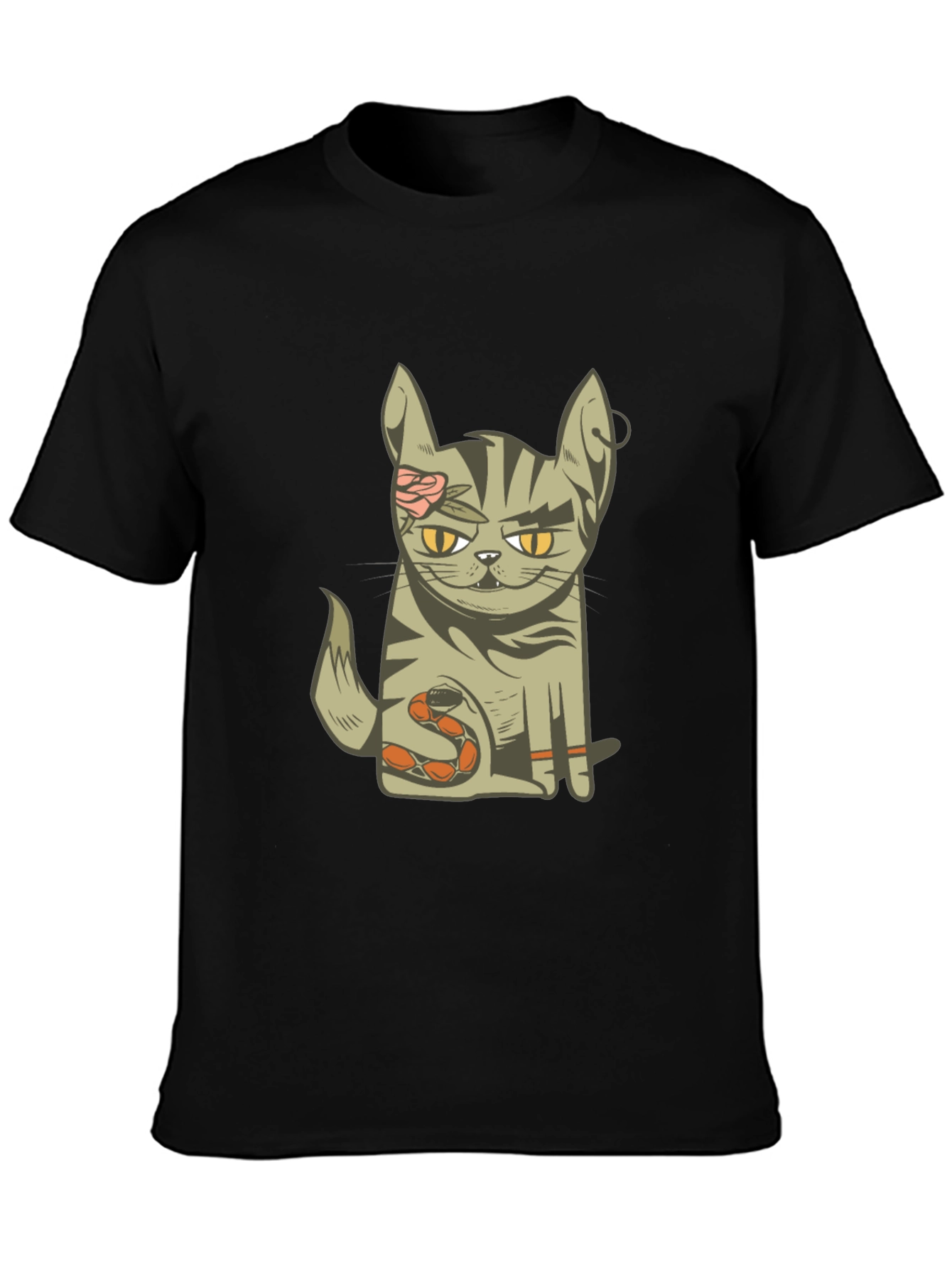 Zombie Cat Graphic T-Shirt - Unique Halloween Style