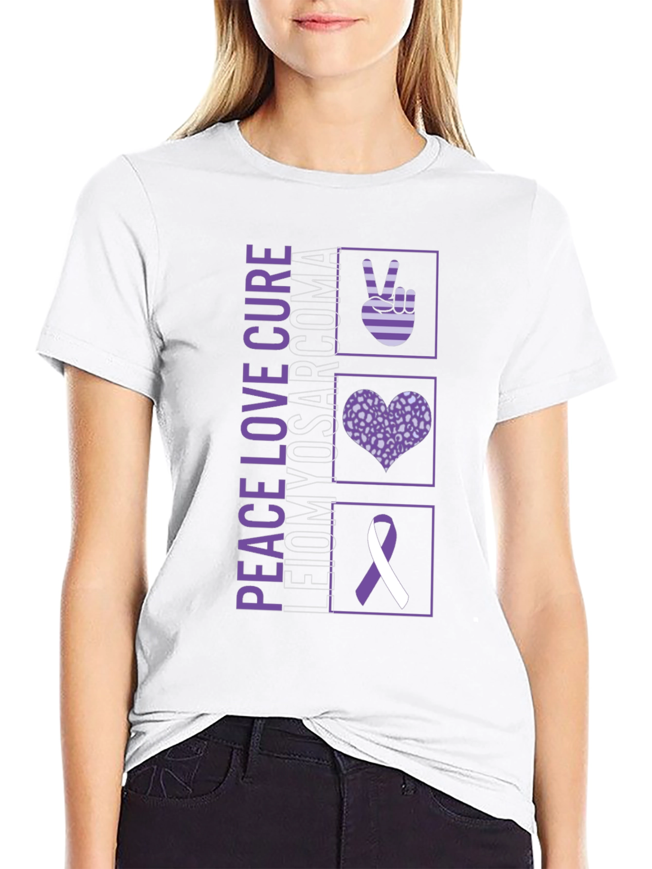 Peace Love Cure Leiomyosarcoma T-Shirt
