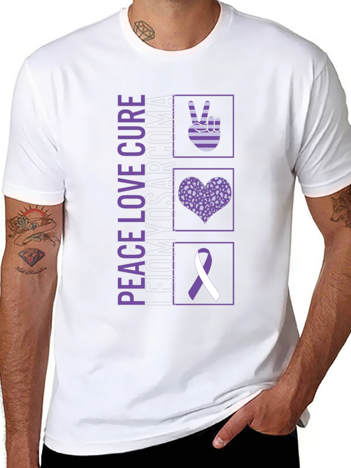 Peace Love Cure Leiomyosarcoma T-Shirt